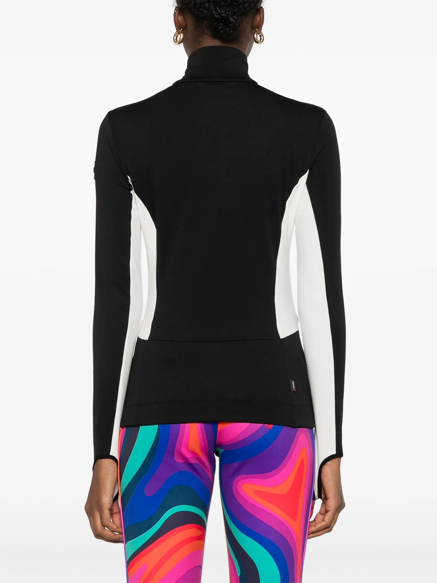 colour-block ski top