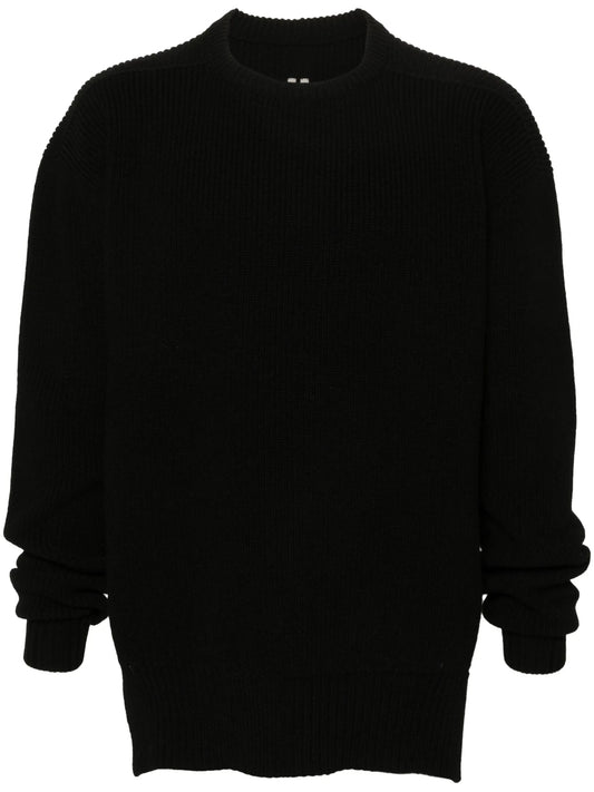 fisherman-knit virgin-wool jumper