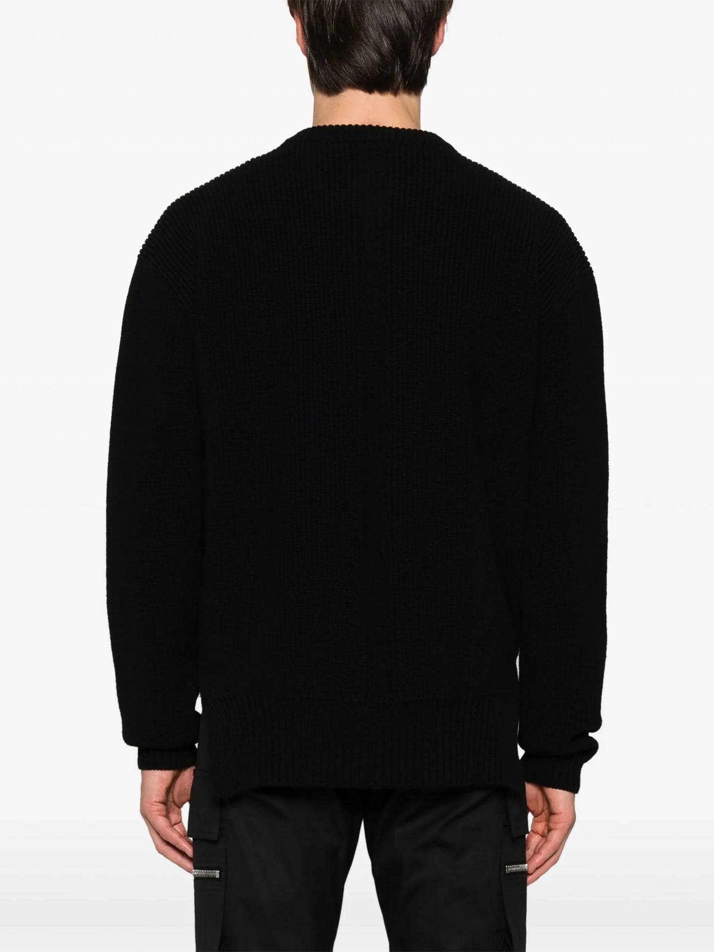 fisherman-knit virgin-wool jumper