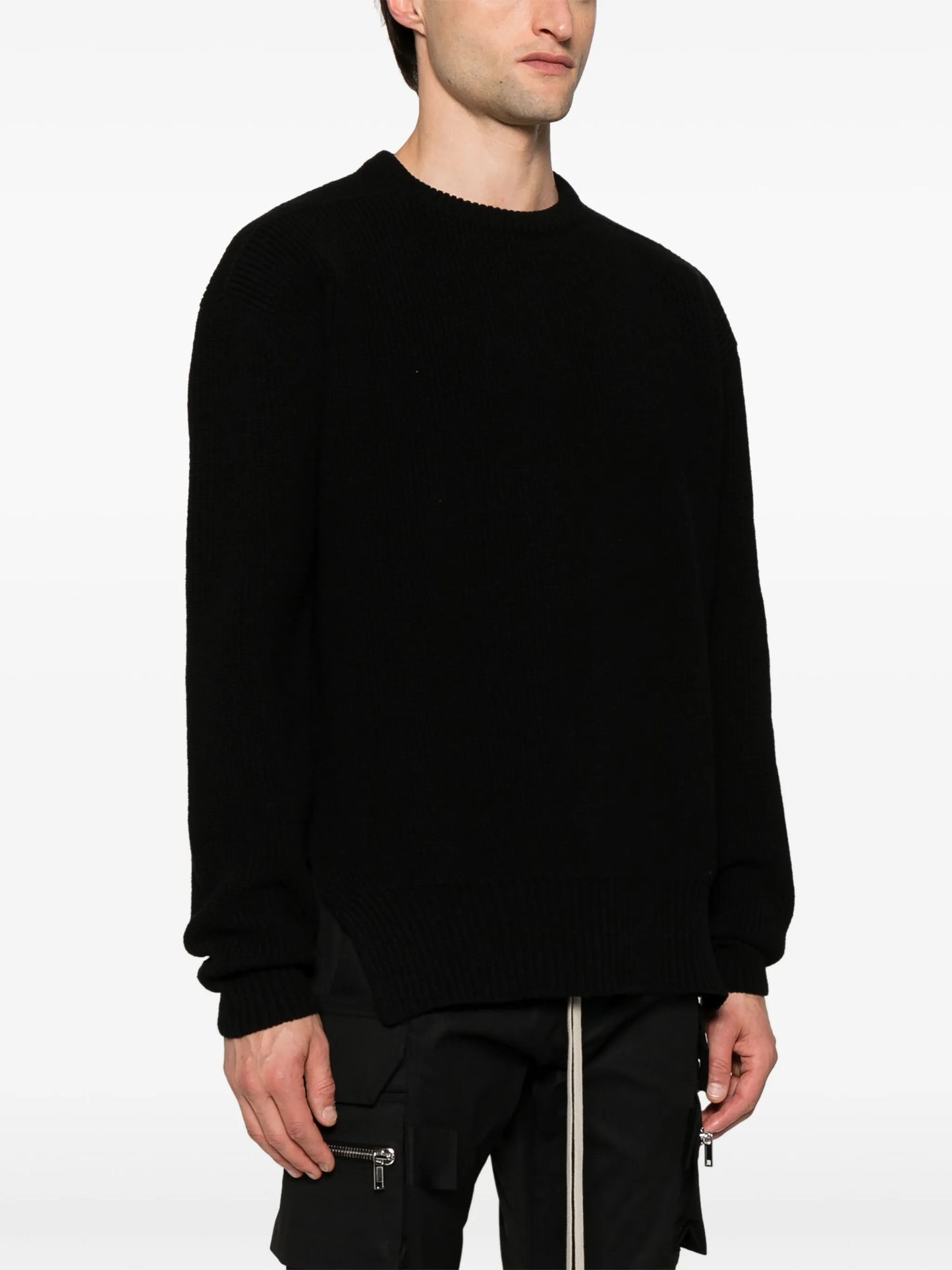 fisherman-knit virgin-wool jumper
