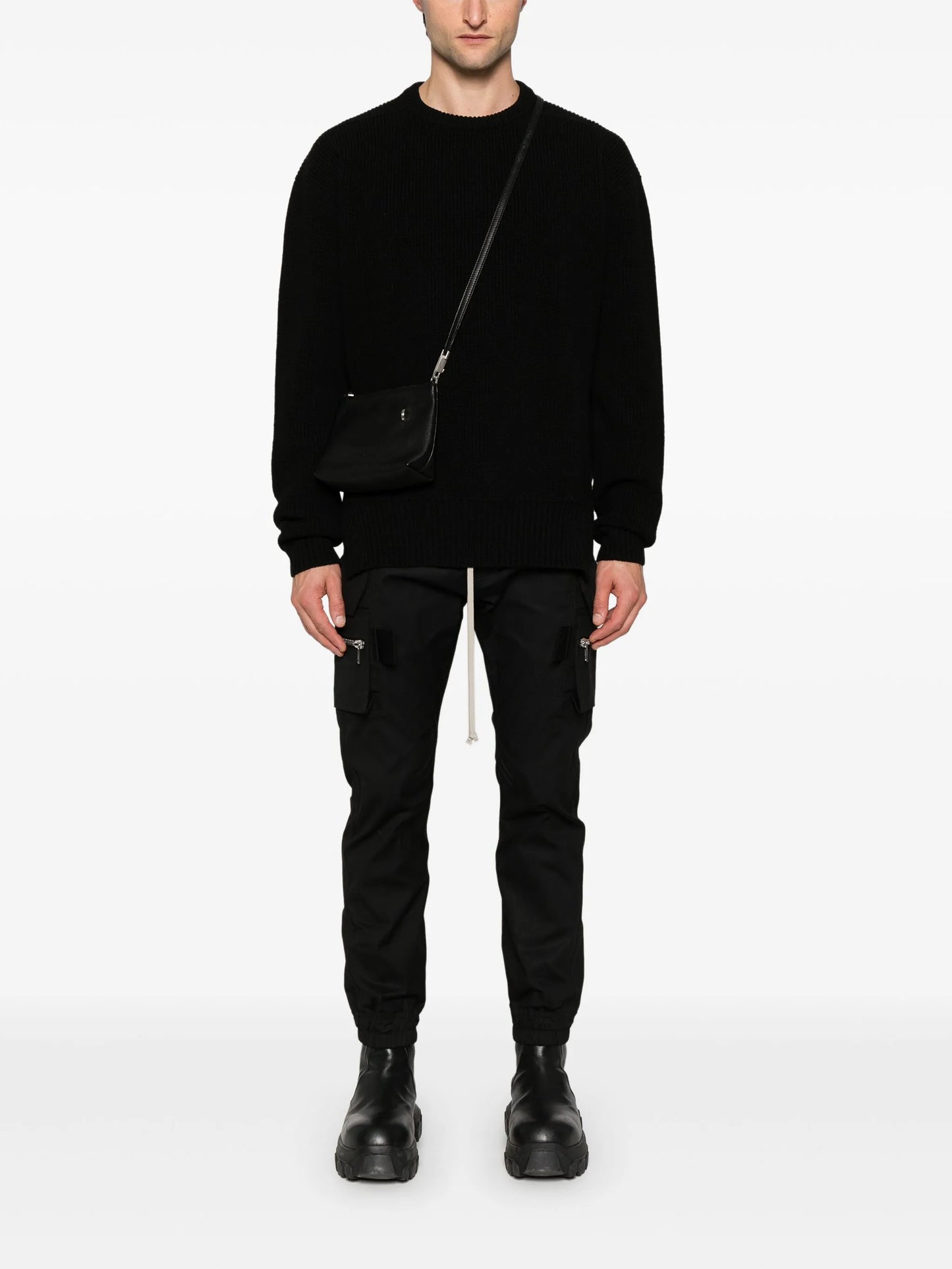 fisherman-knit virgin-wool jumper