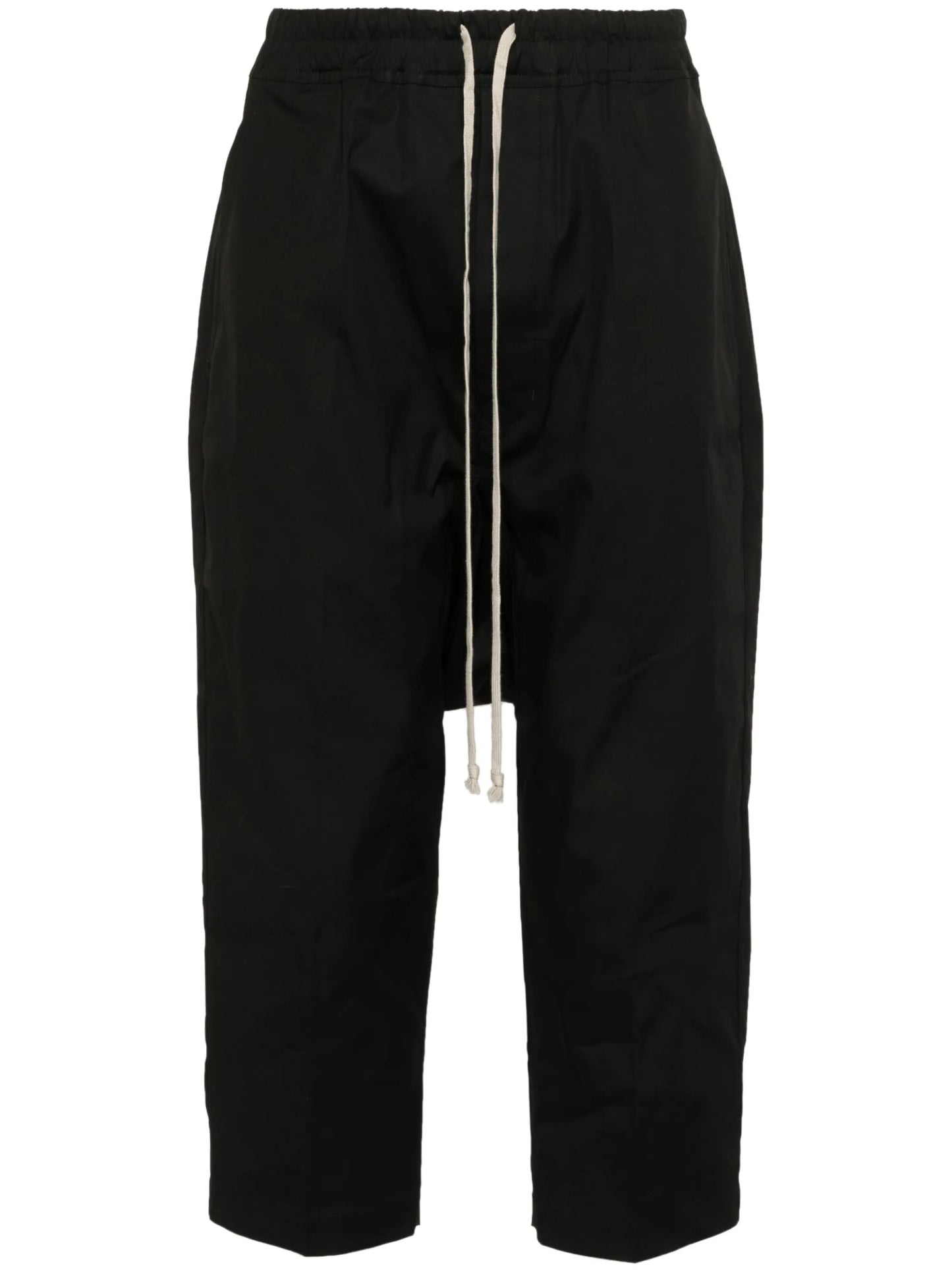 drop-crotch tapered trousers