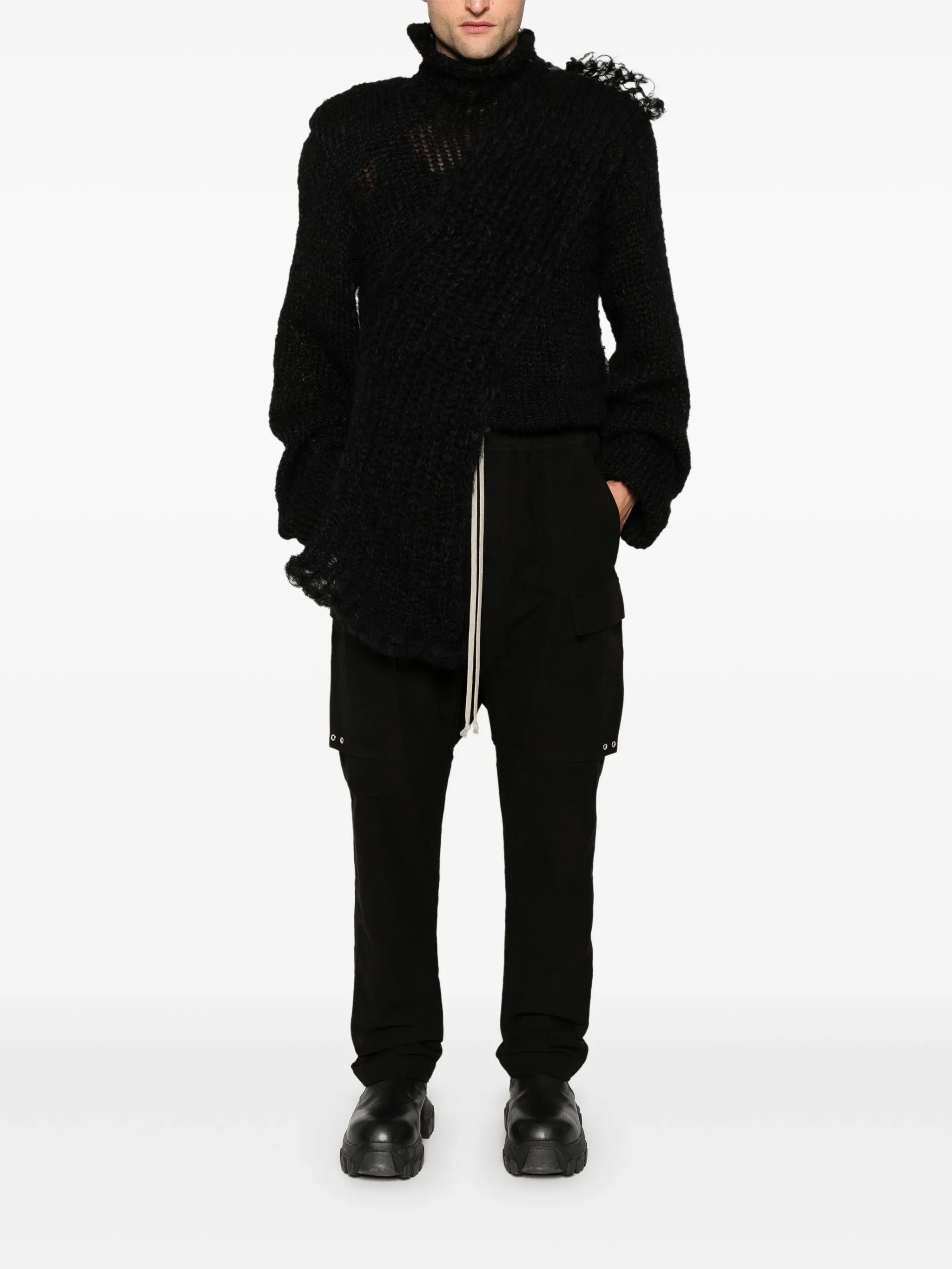 twill-weave cargo pants
