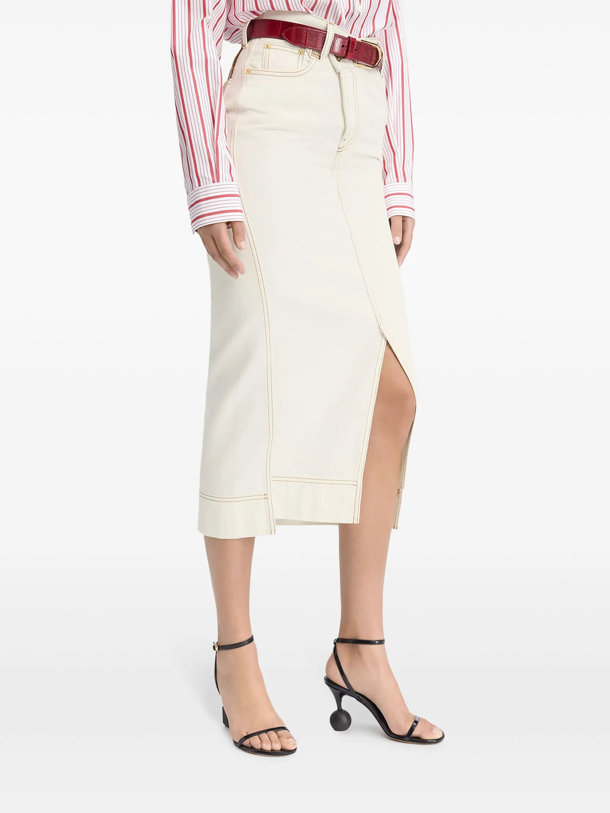 La jupe de-Nîmes midi skirt