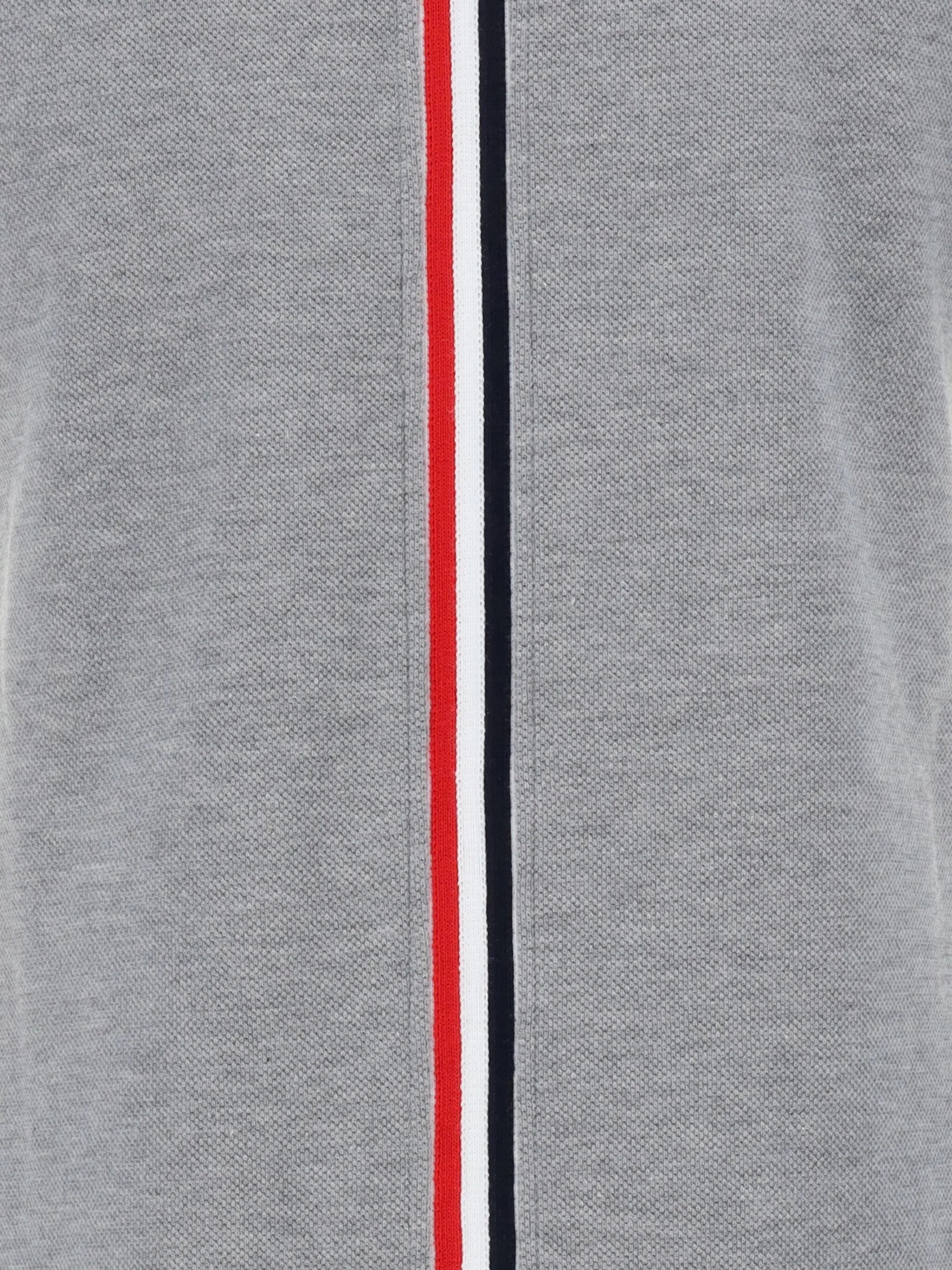 RWB-stripe midi polo dress