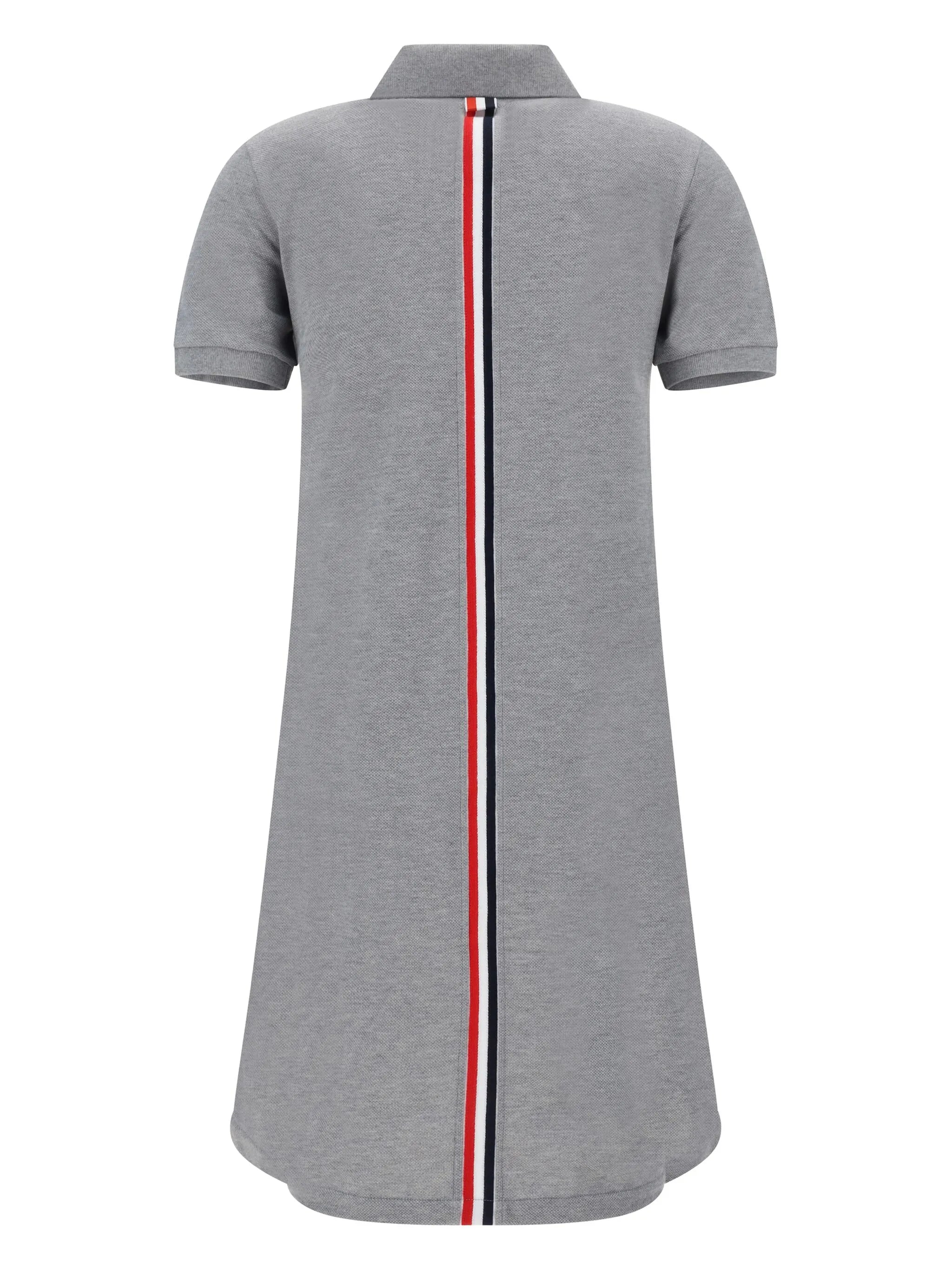 RWB-stripe midi polo dress