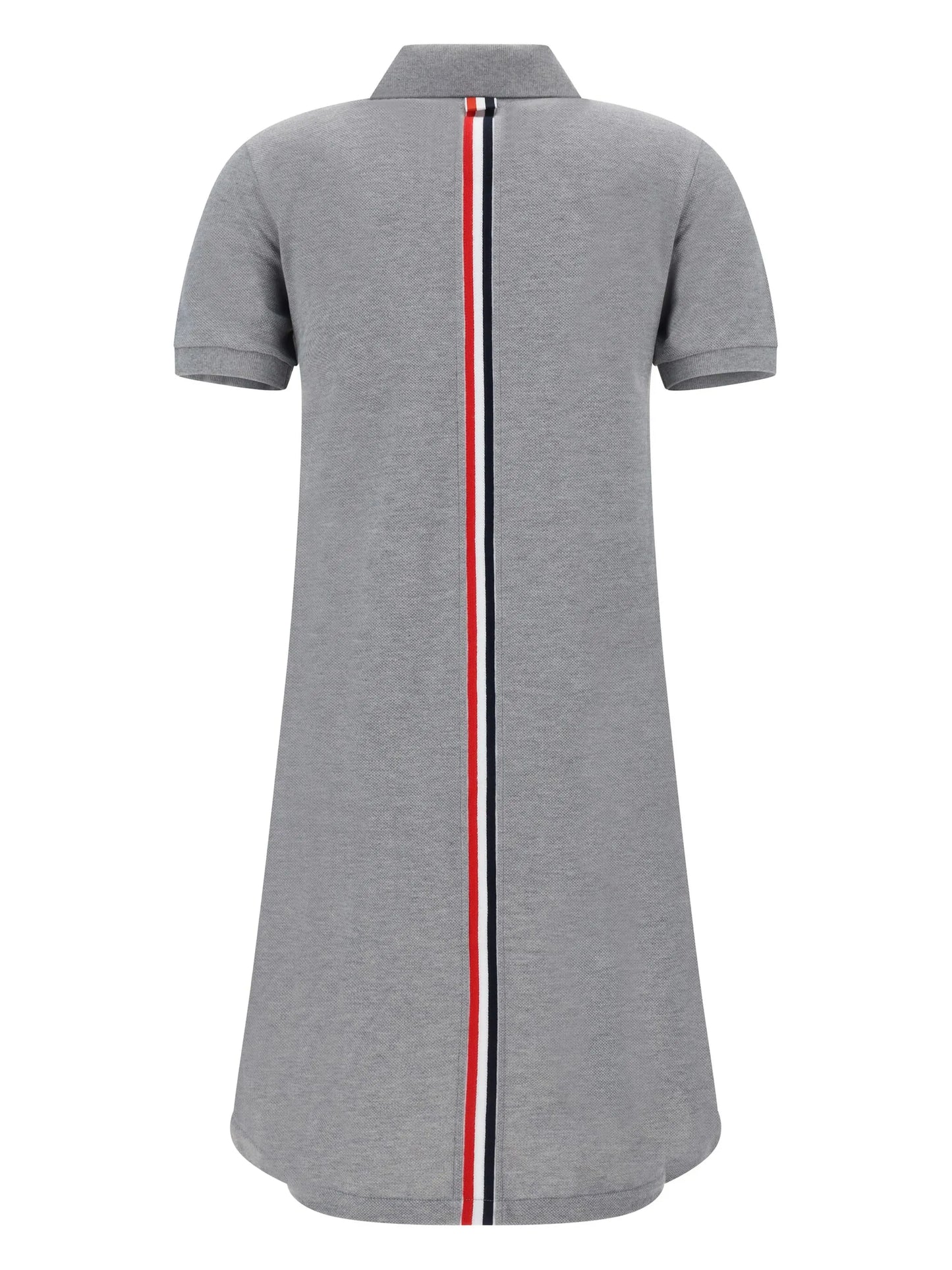 RWB-stripe midi polo dress