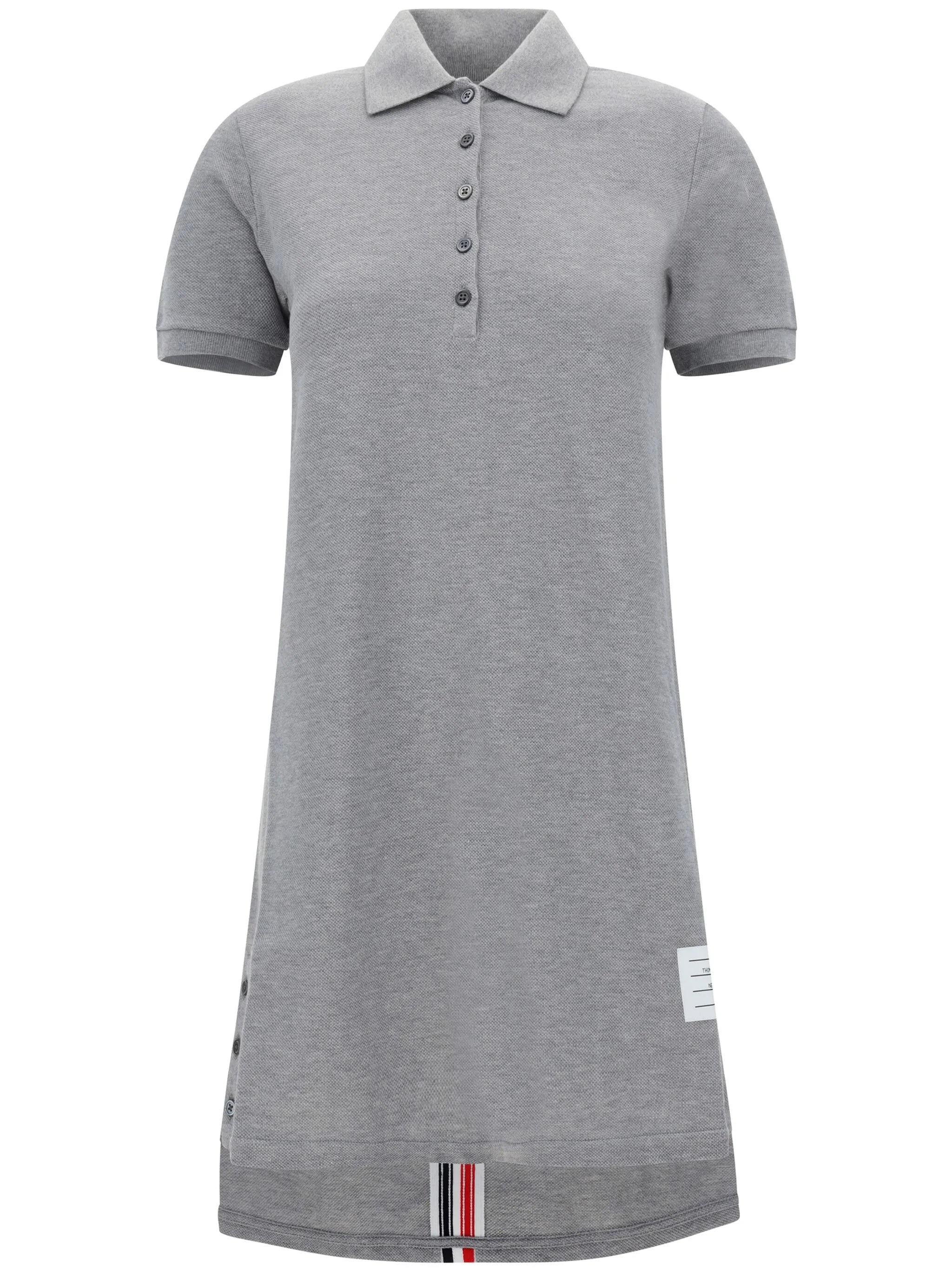 RWB-stripe midi polo dress