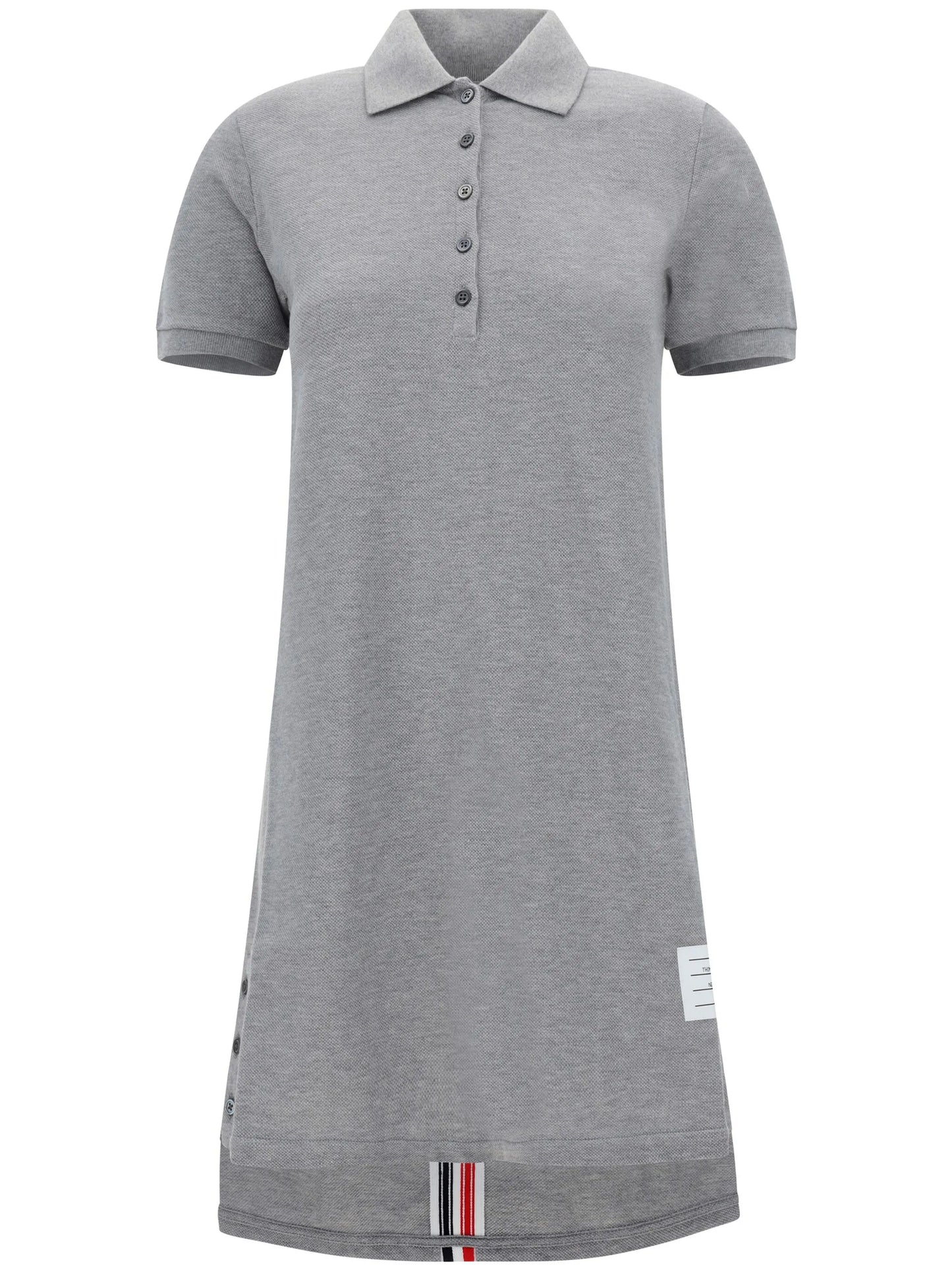 RWB-stripe midi polo dress