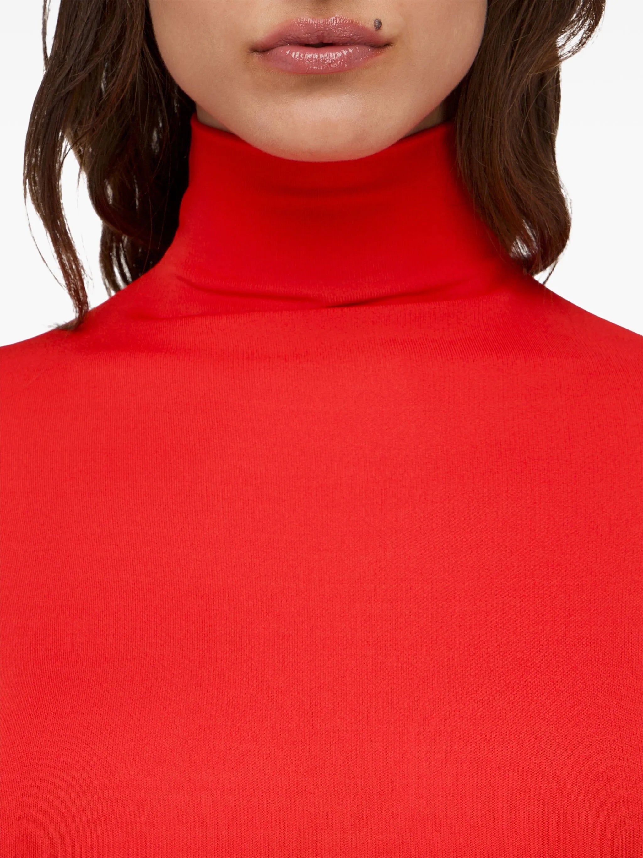 turtleneck tulip-design dress