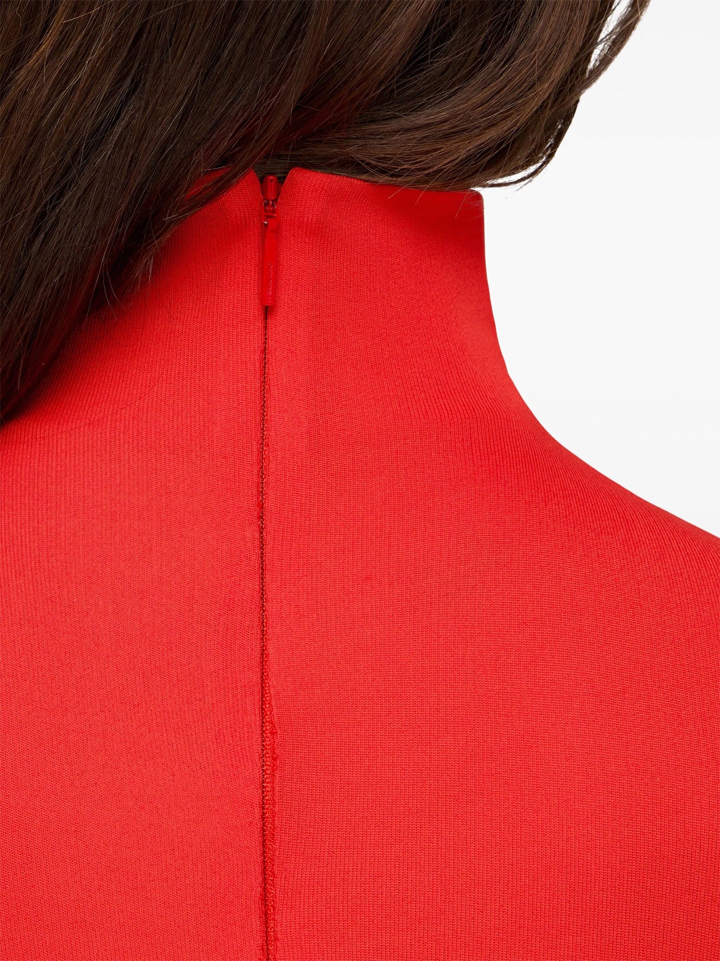 turtleneck tulip-design dress