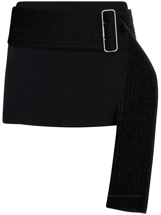 belted mini skirt