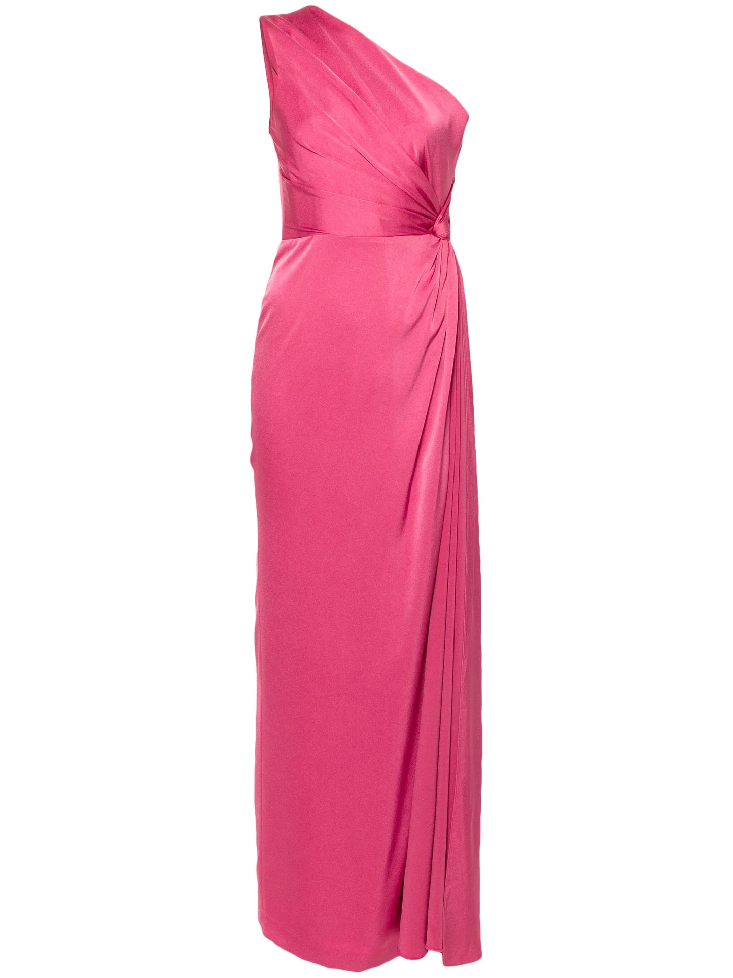 one-shoulder satin dress