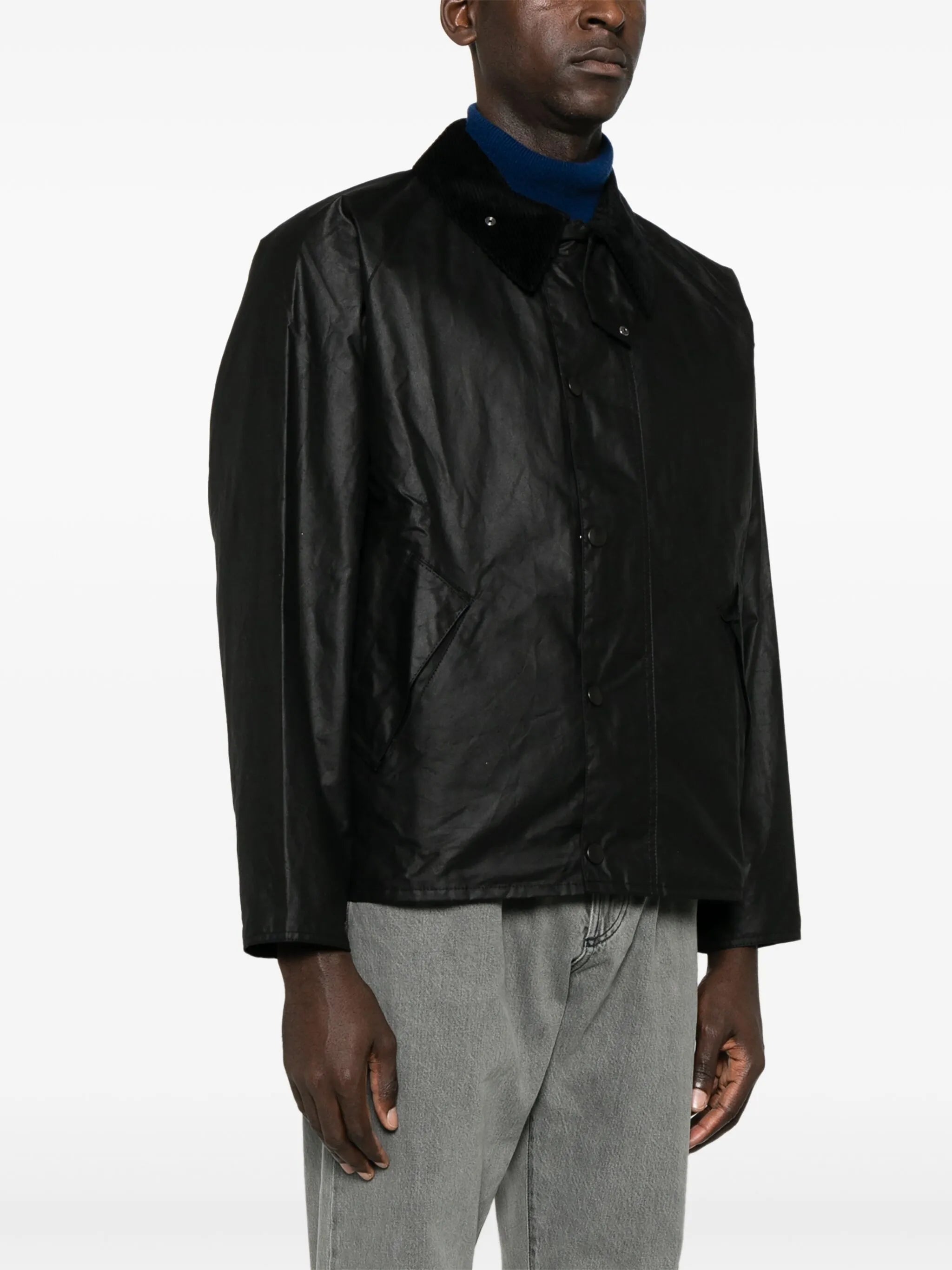 Transport waxed cotton jacket