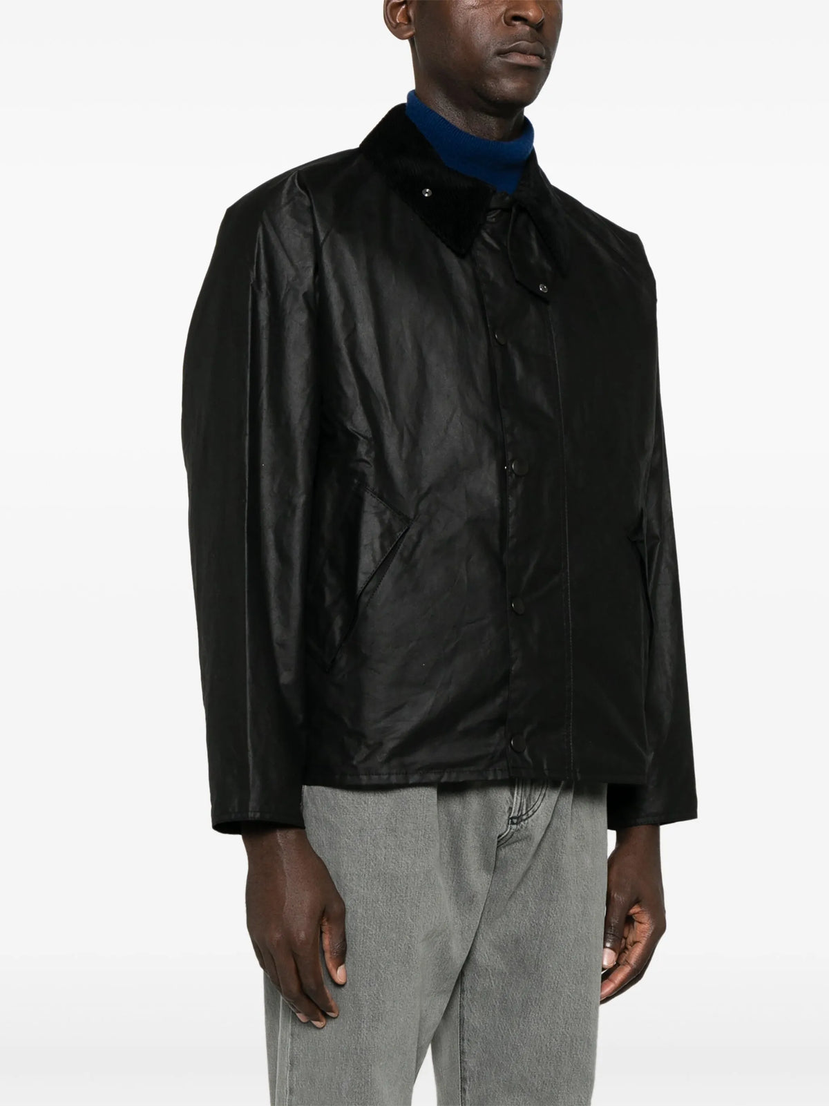 Transport waxed cotton jacket