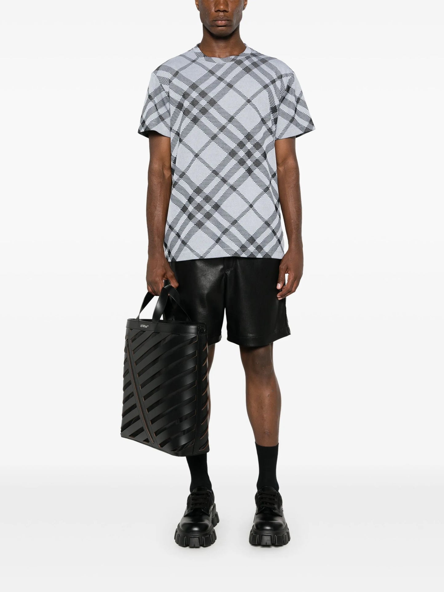 Vintage Check-pattern T-shirt