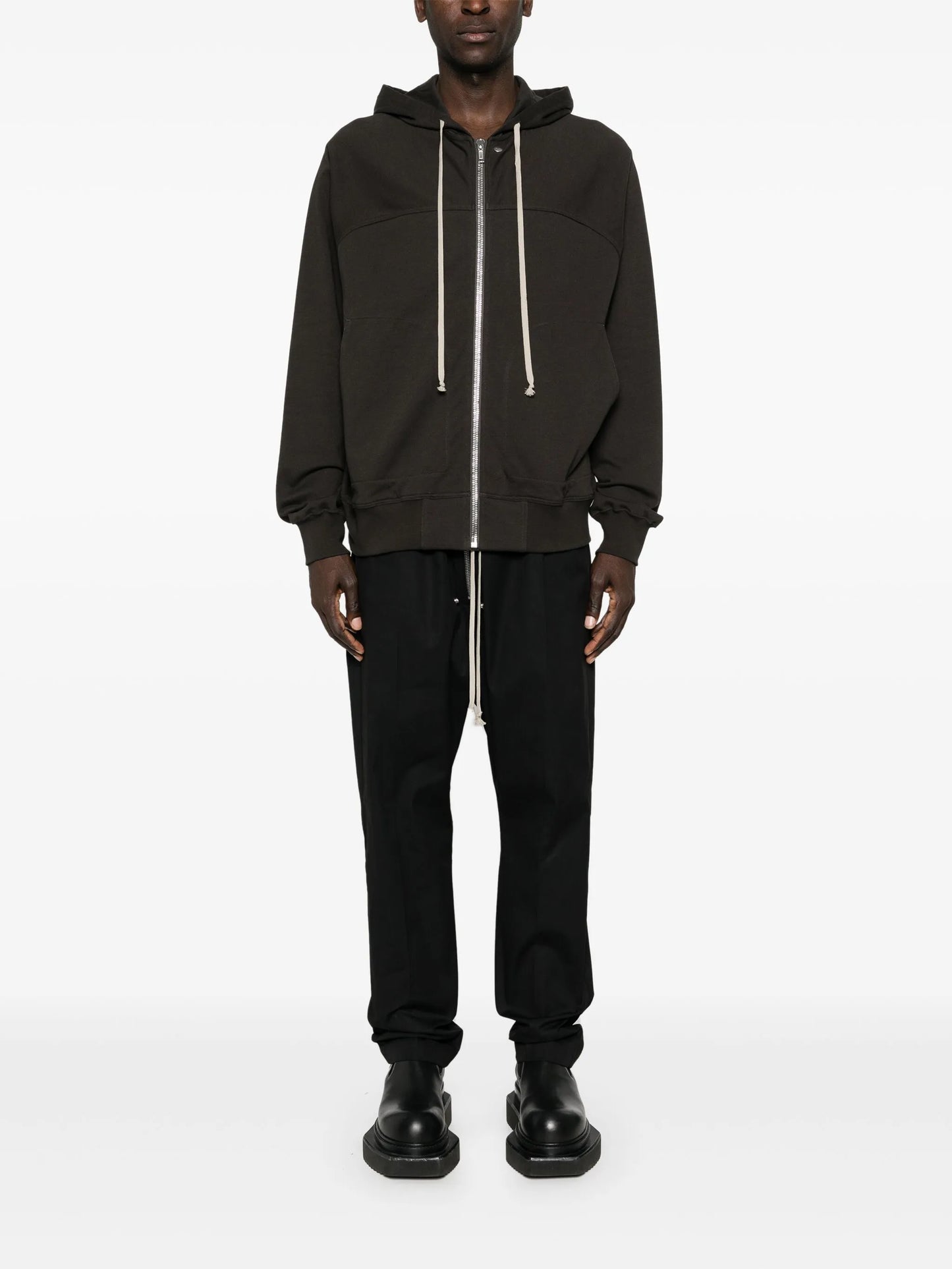 zip-up organic-cotton hoodie