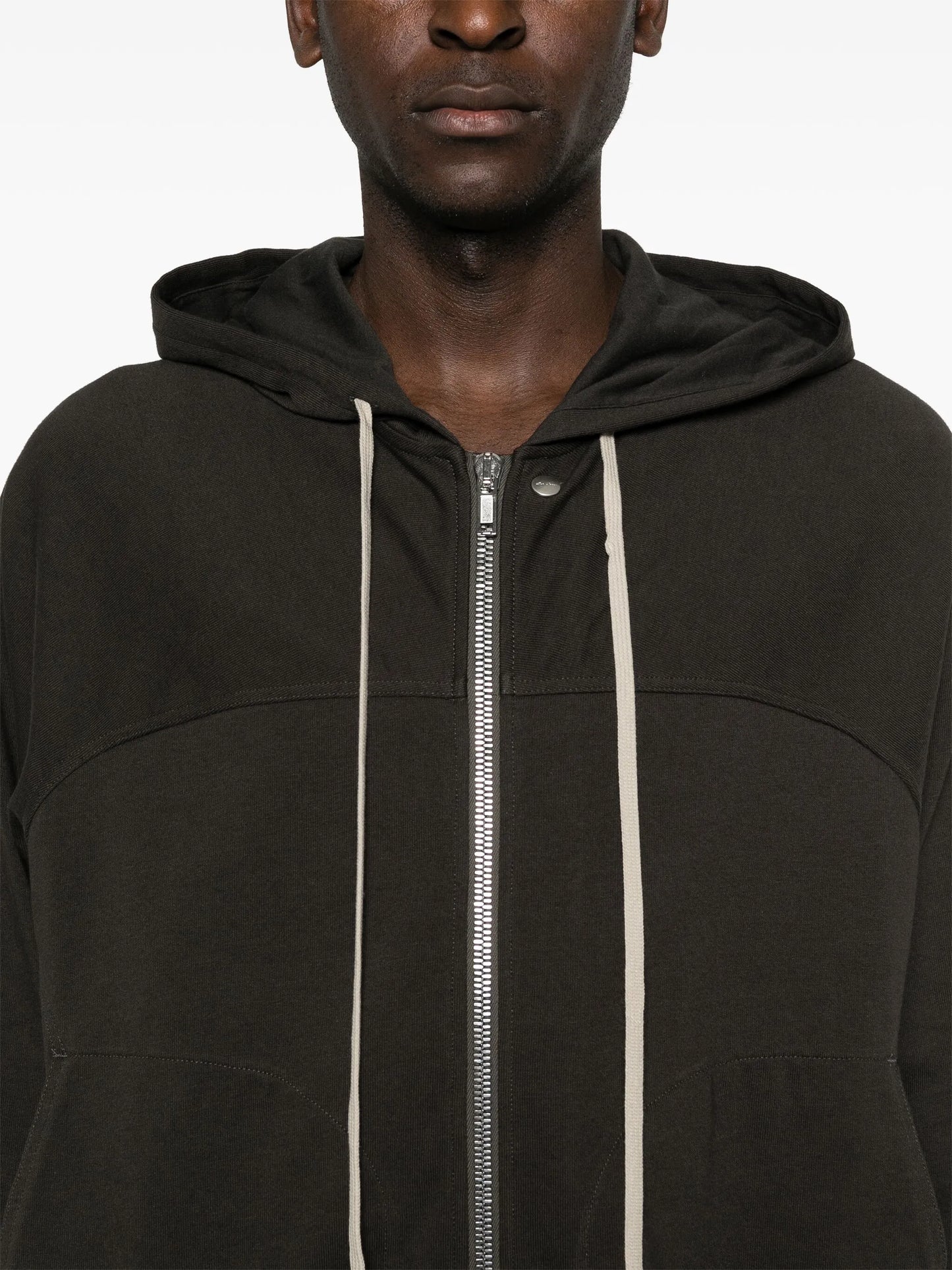 zip-up organic-cotton hoodie