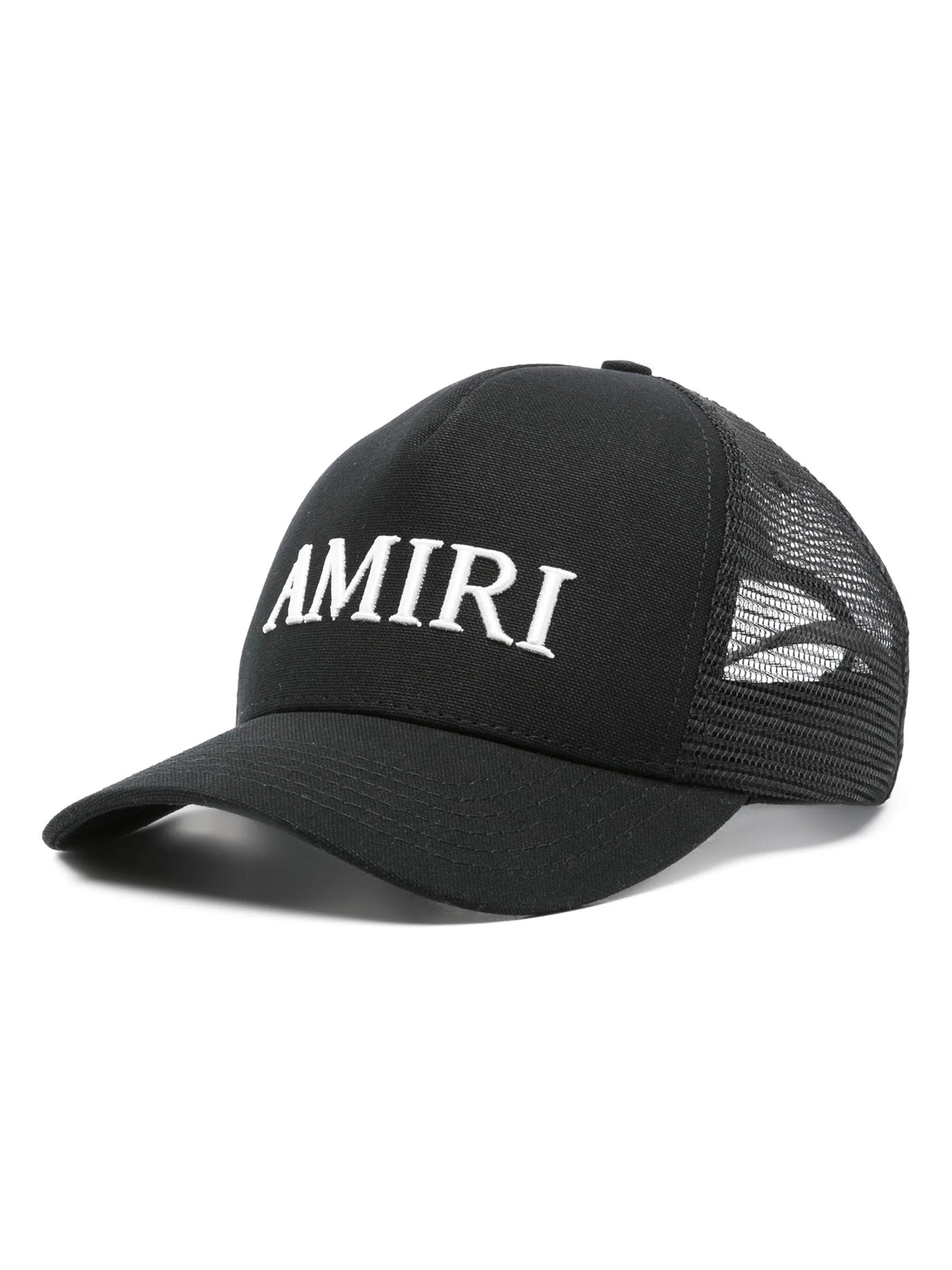 logo-embroidered mesh-panel cap