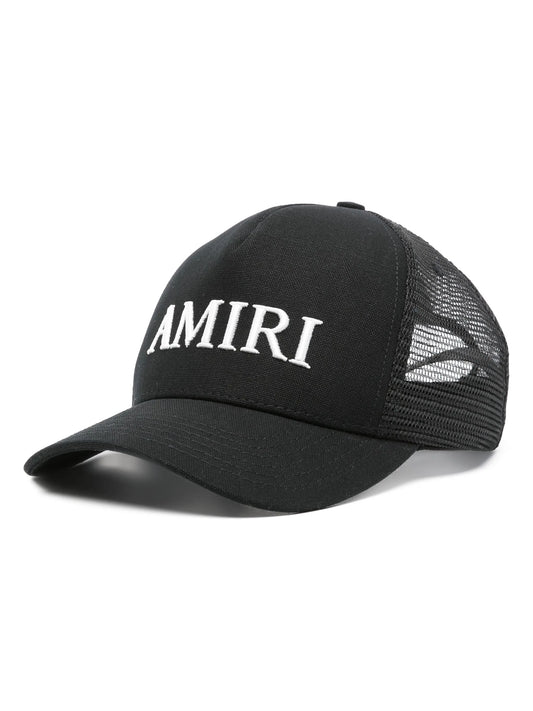 logo-embroidered mesh-panel cap