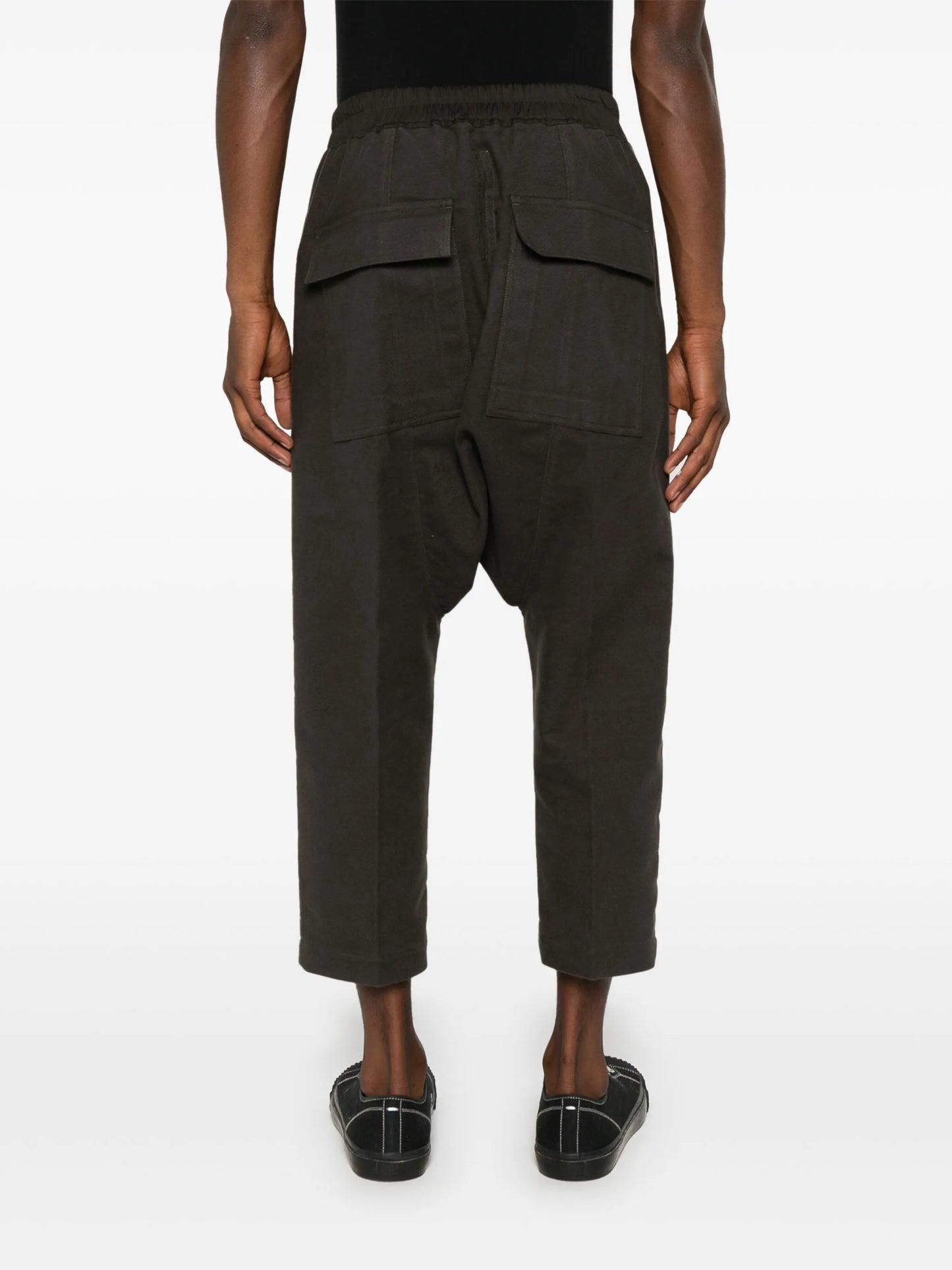 drawstring-waist cropped trousers