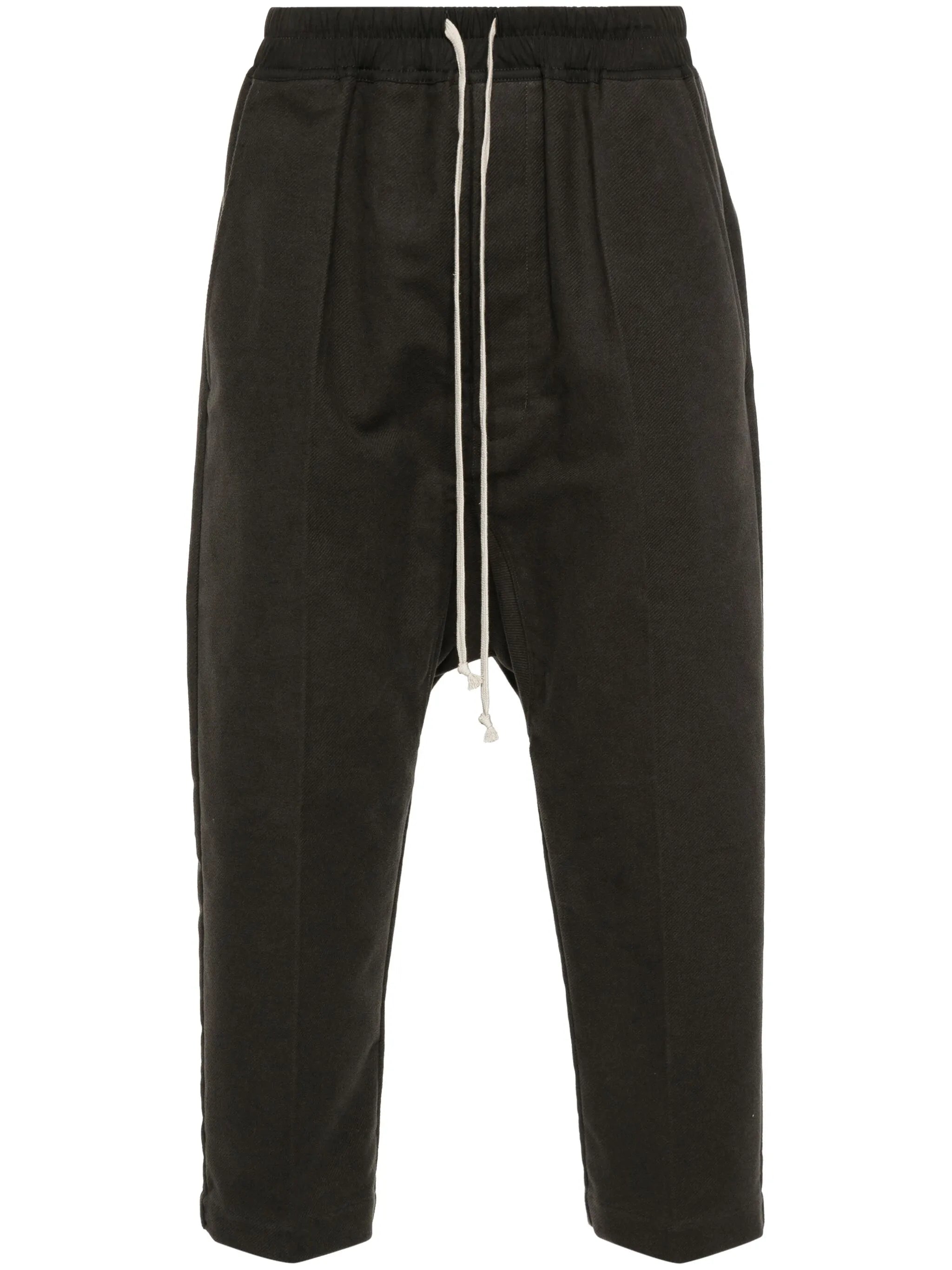 drawstring-waist cropped trousers