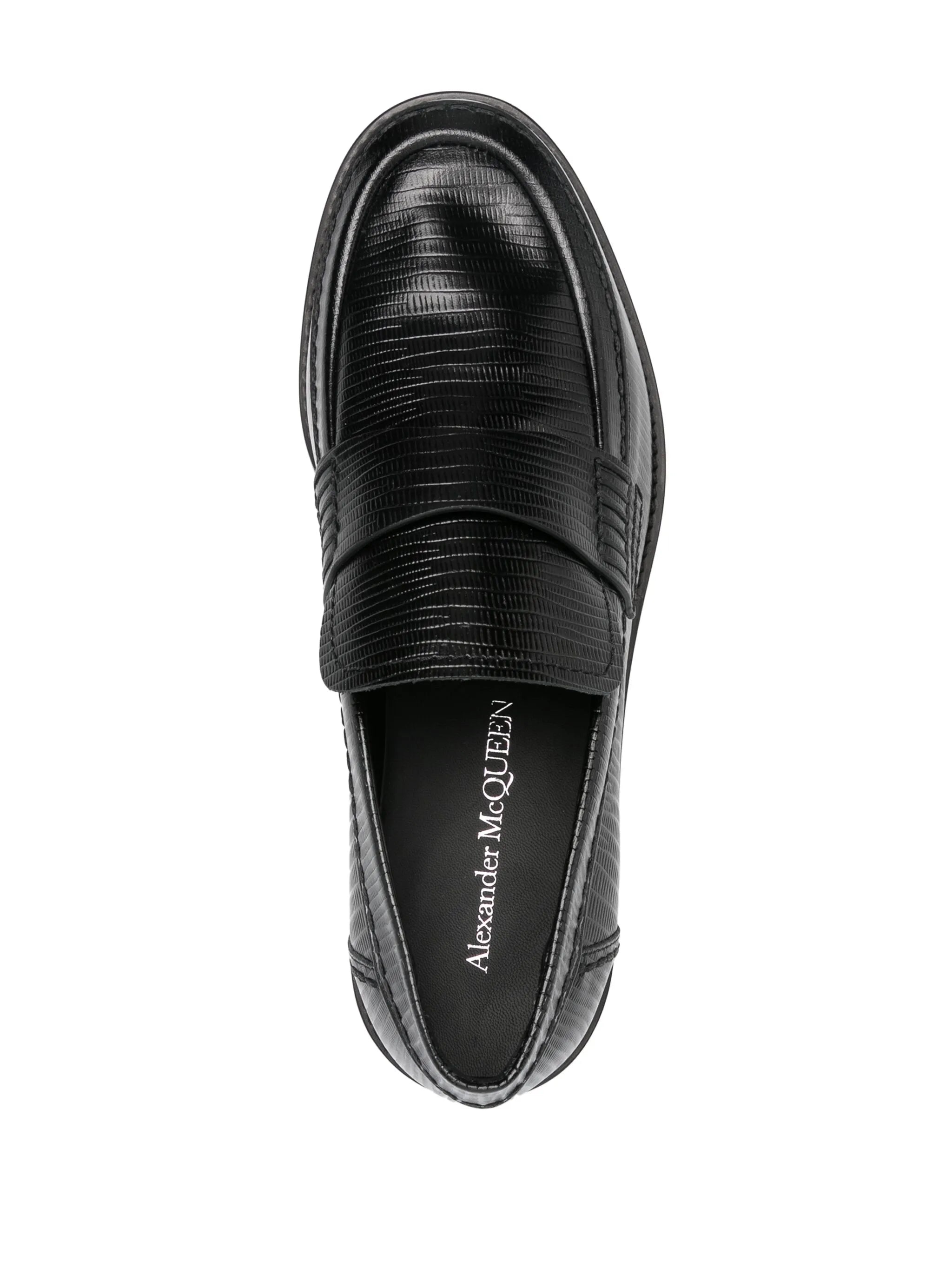 lizard-skin effect loafers