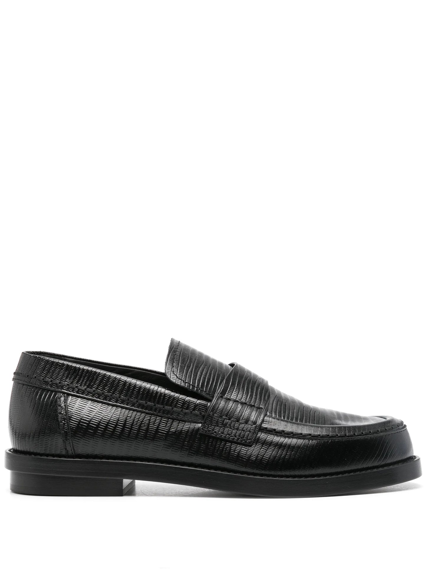 lizard-skin effect loafers