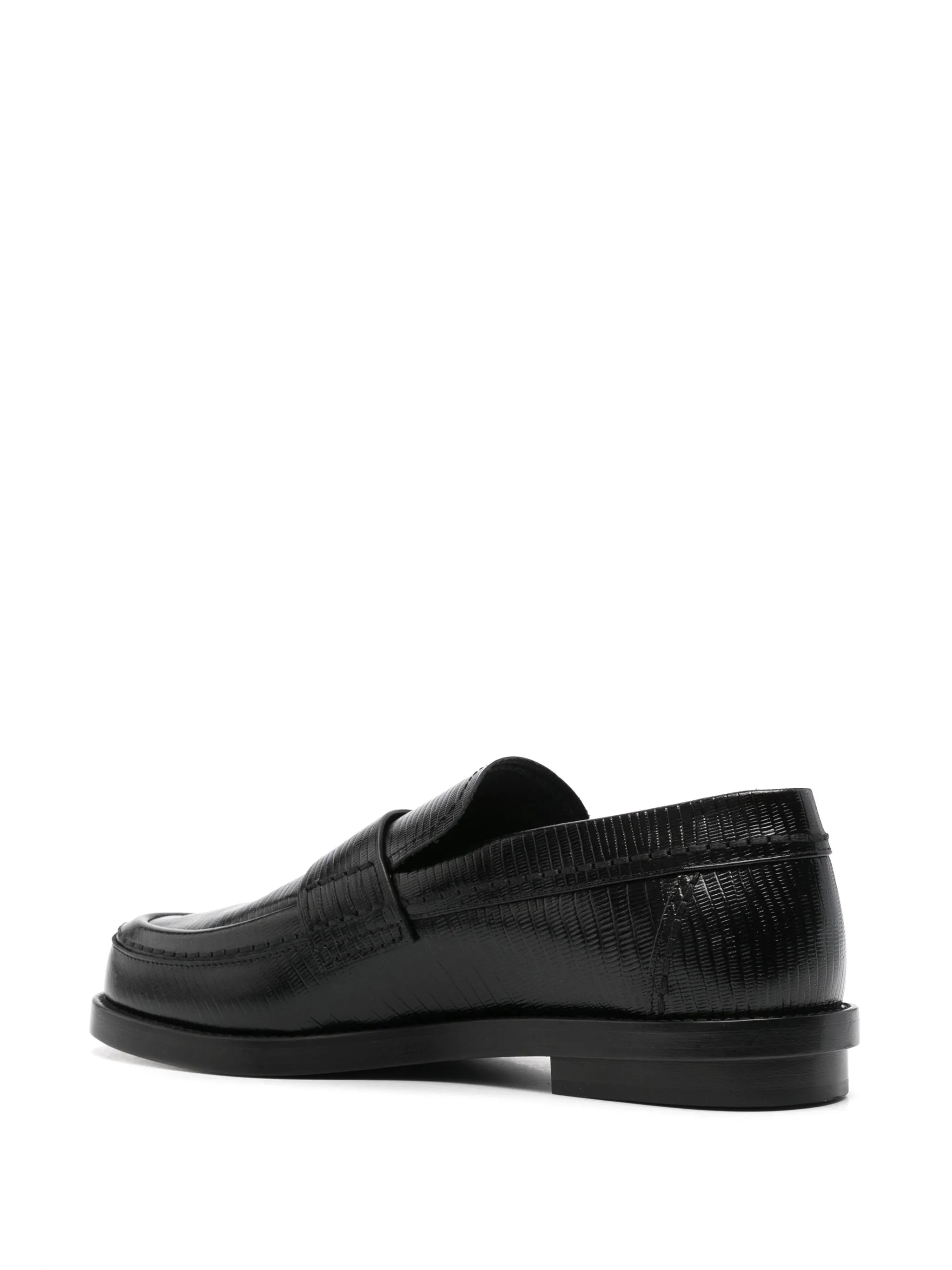 lizard-skin effect loafers