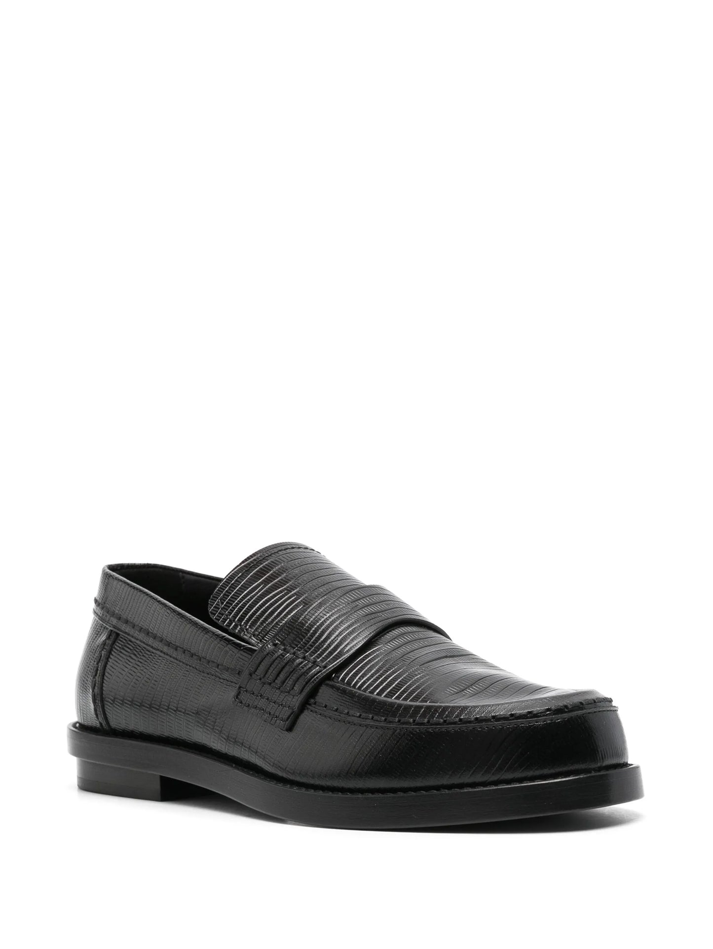 lizard-skin effect loafers