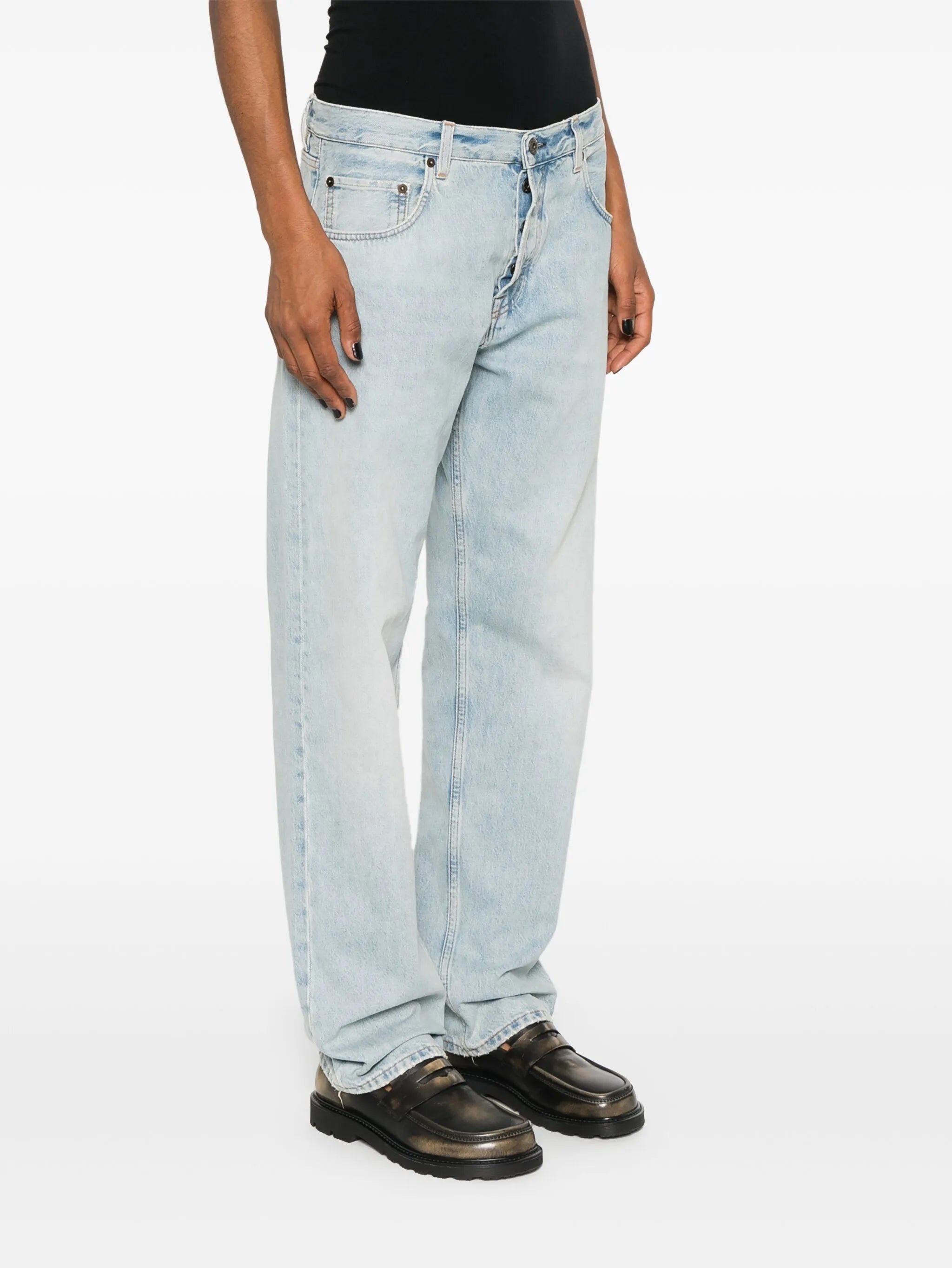 straight-leg jeans