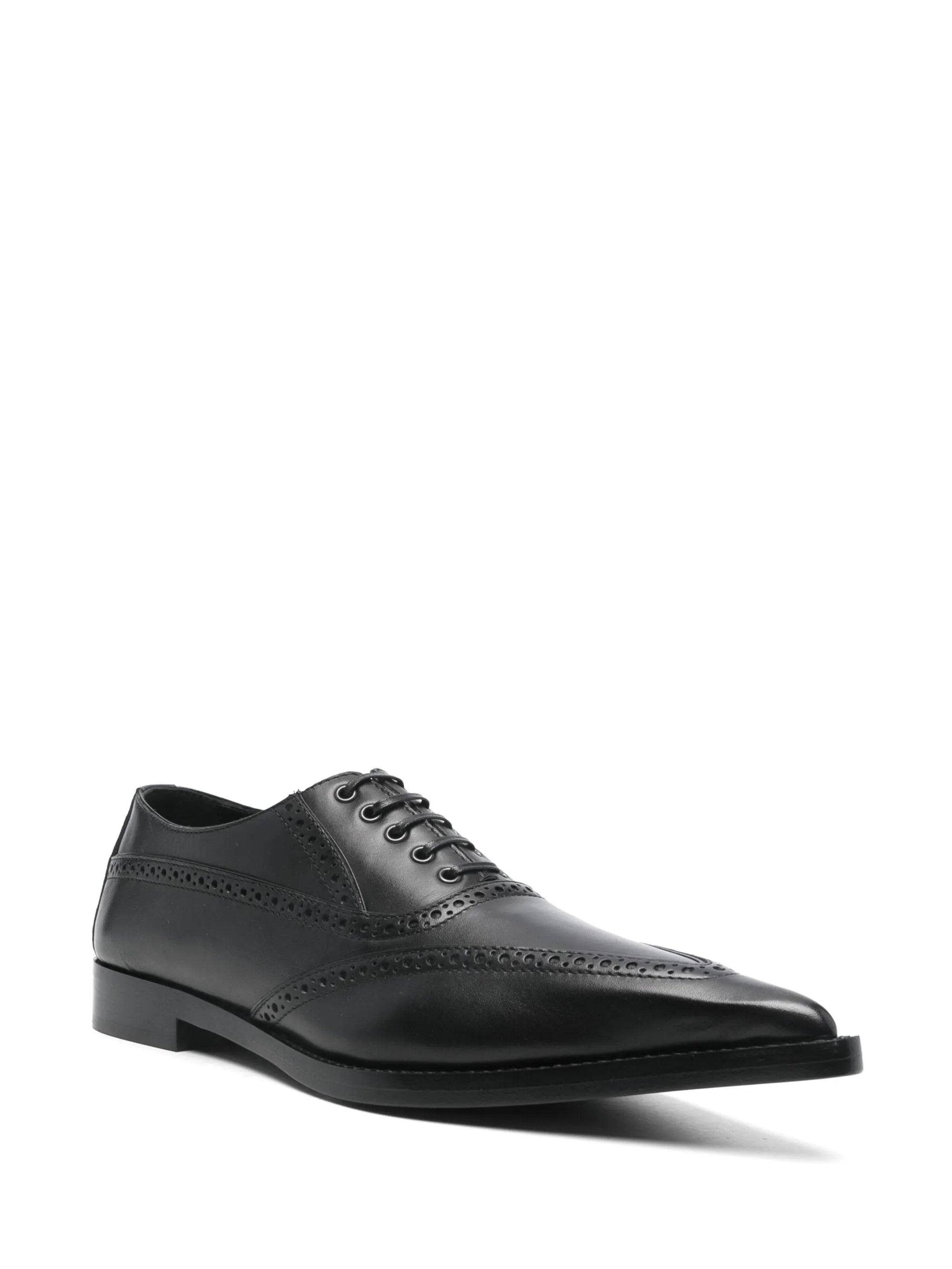 pointed-toe brogues