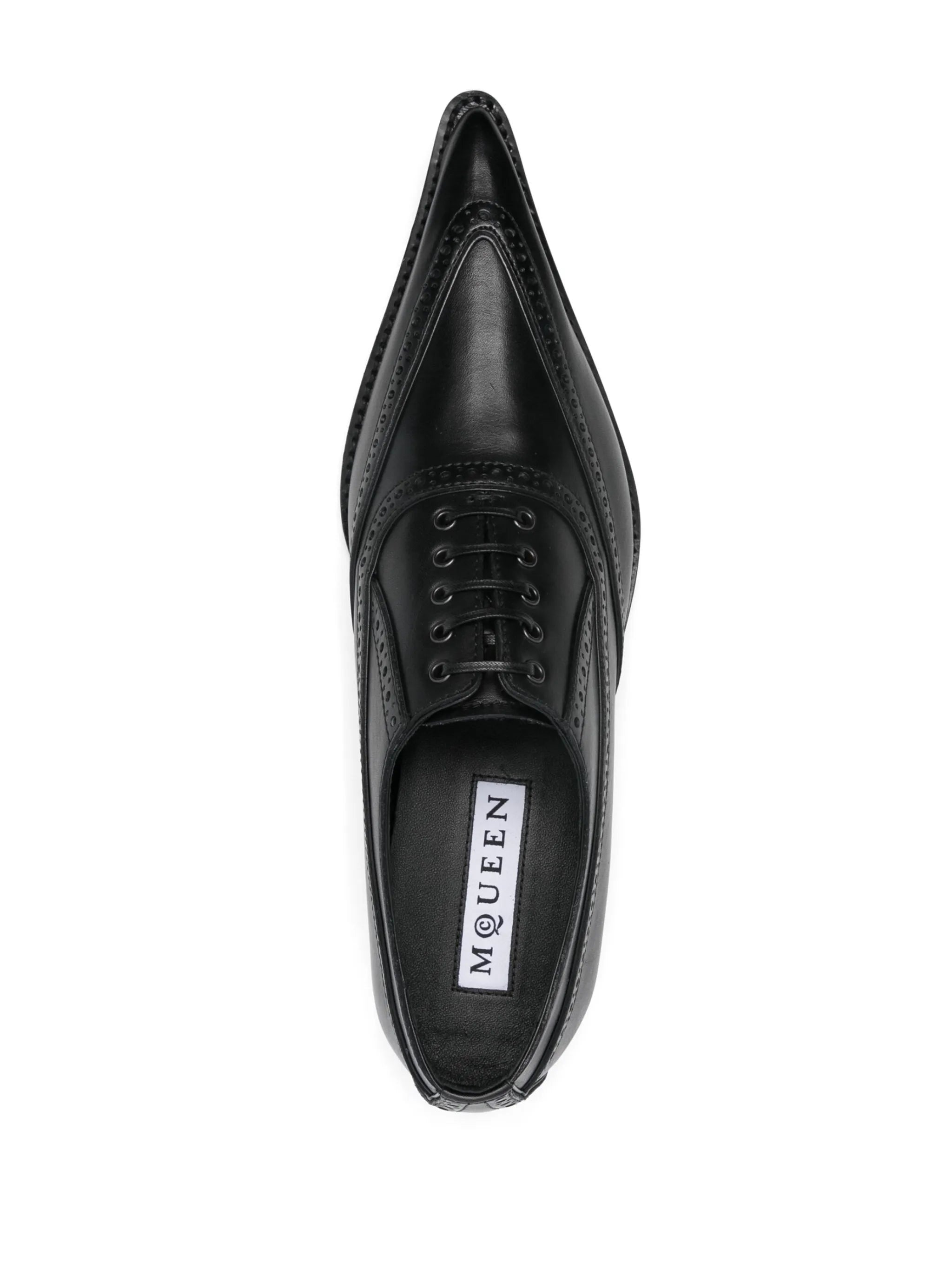 pointed-toe brogues
