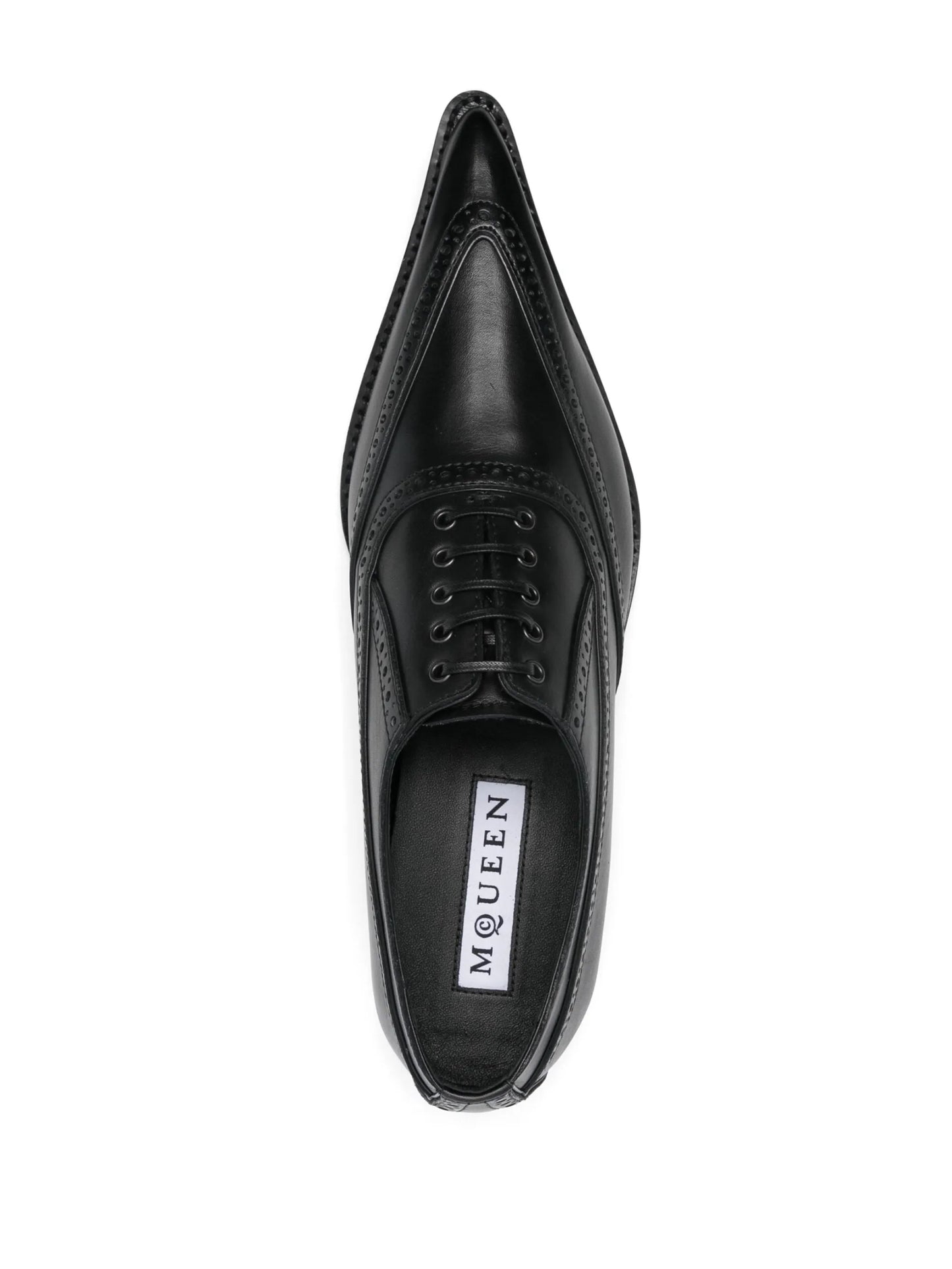 pointed-toe brogues