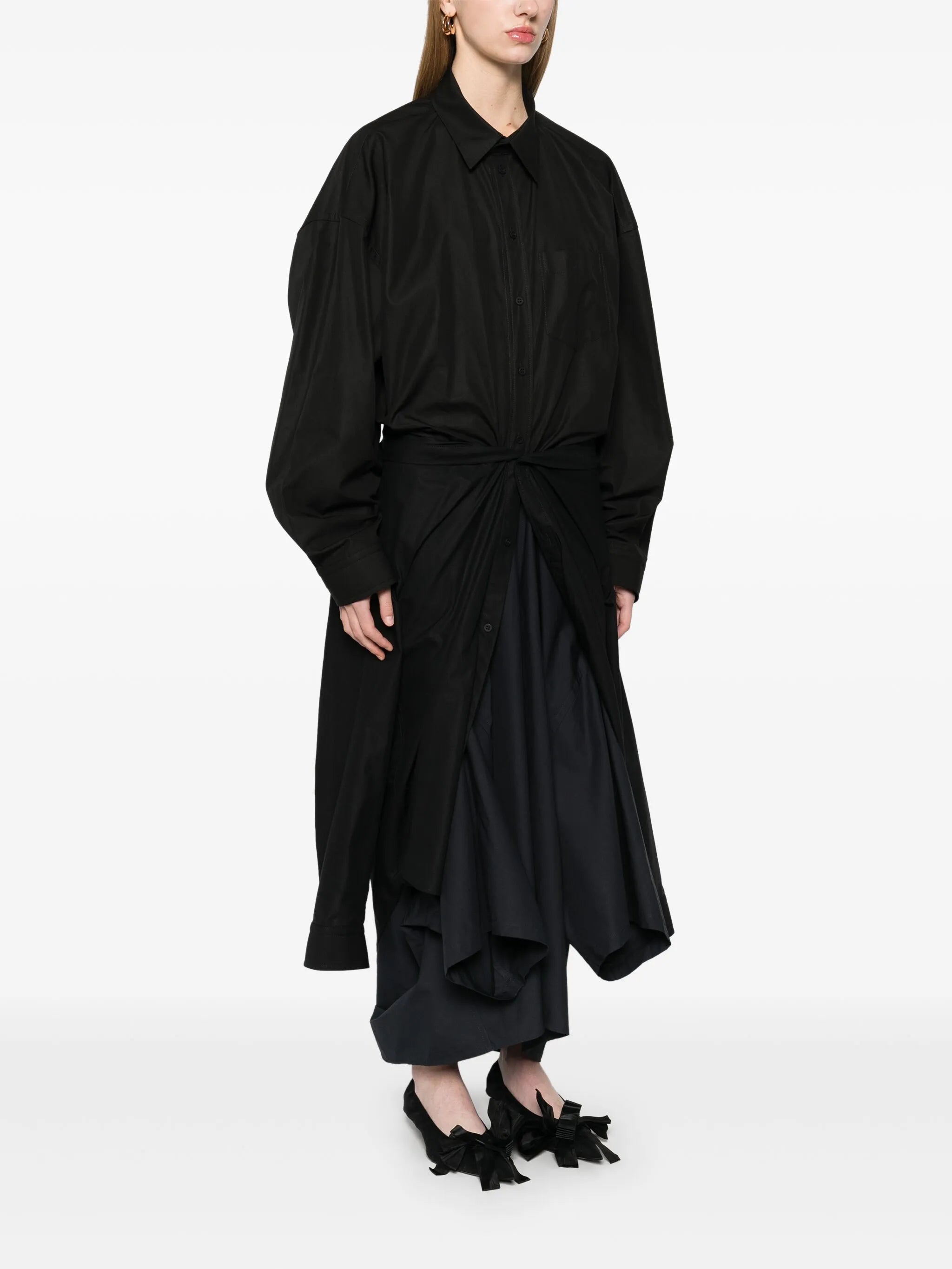 Maxi Patched shirt dress