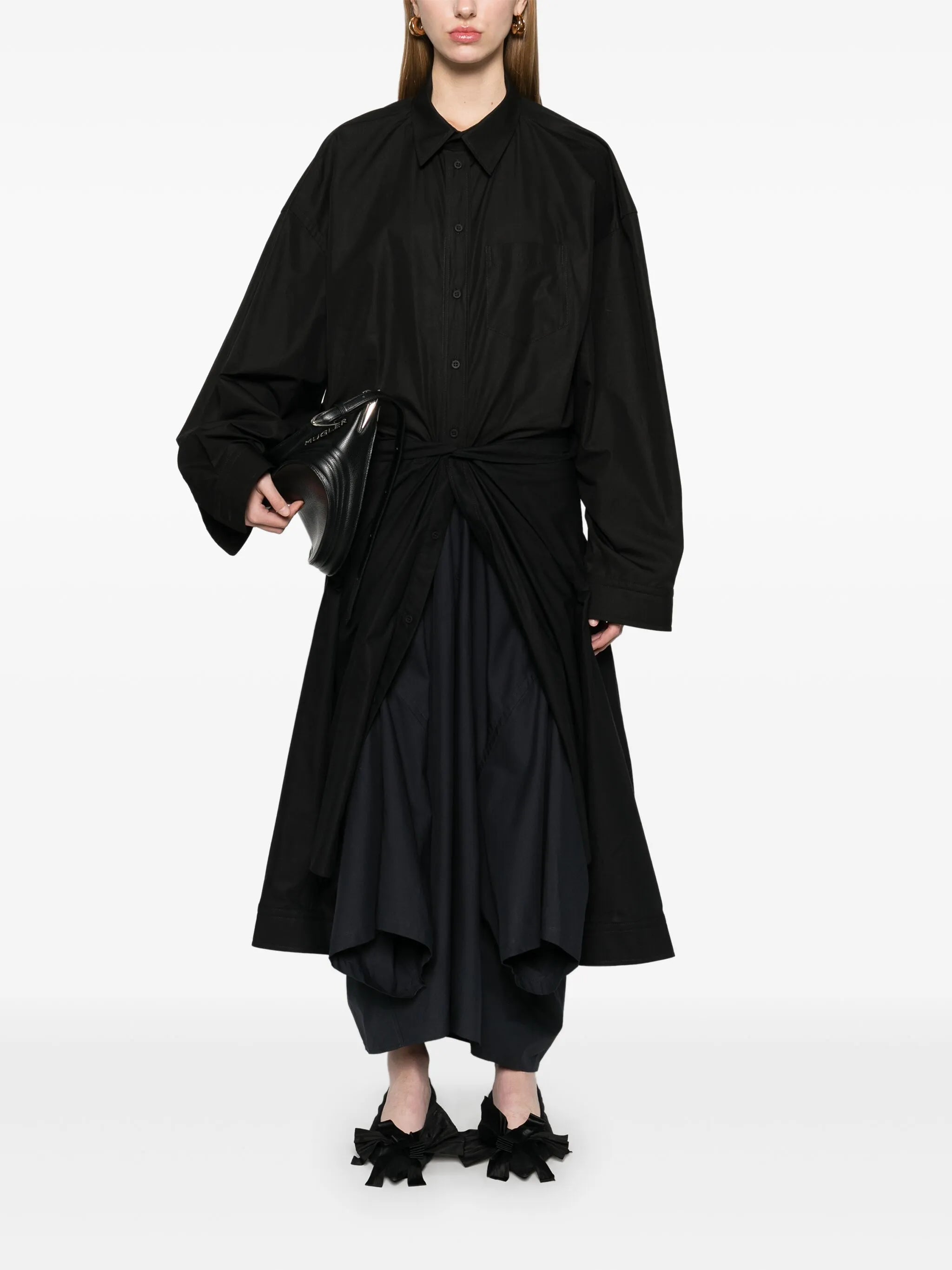 Maxi Patched shirt dress
