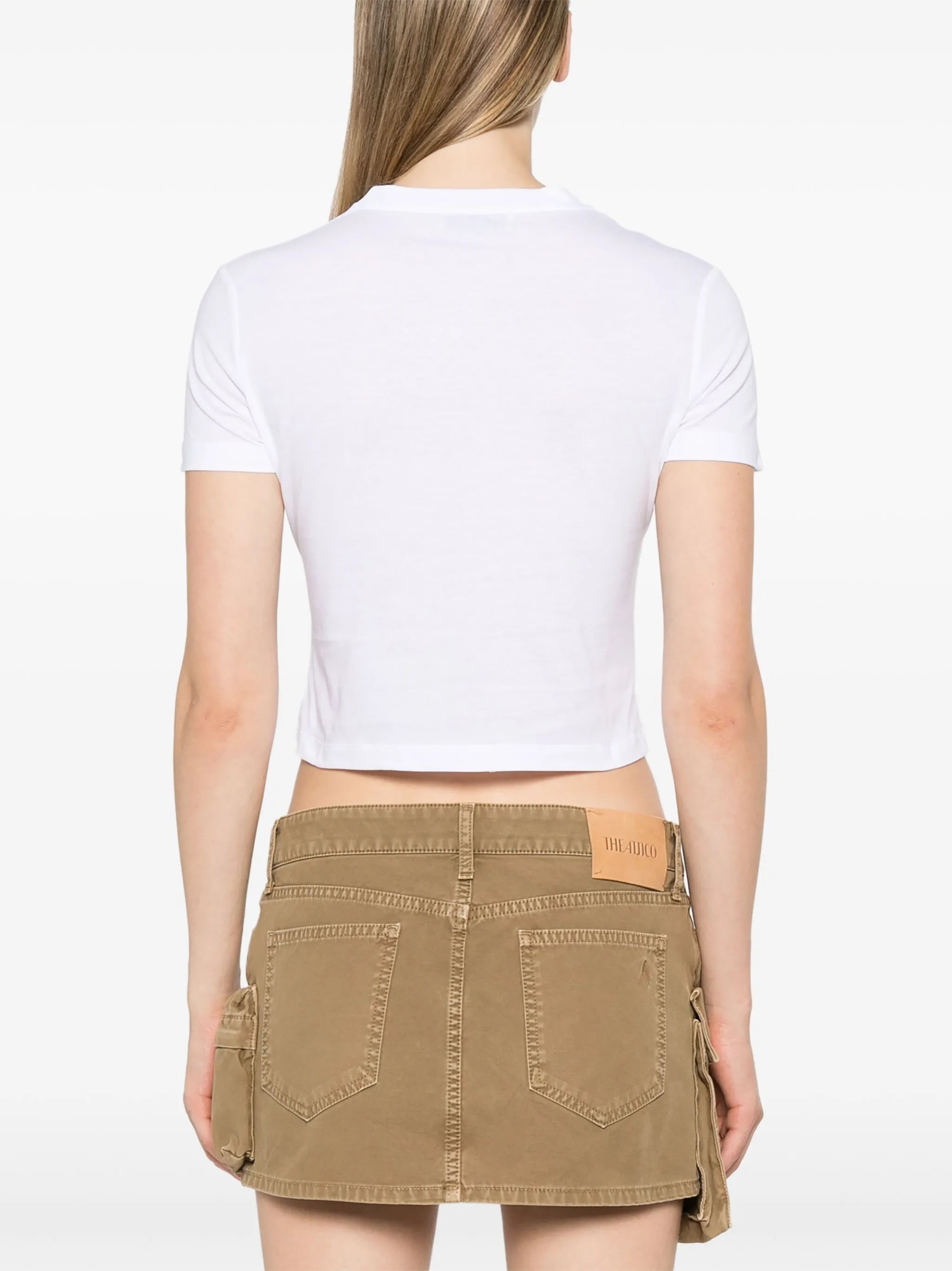 logo-patch cropped T-shirt