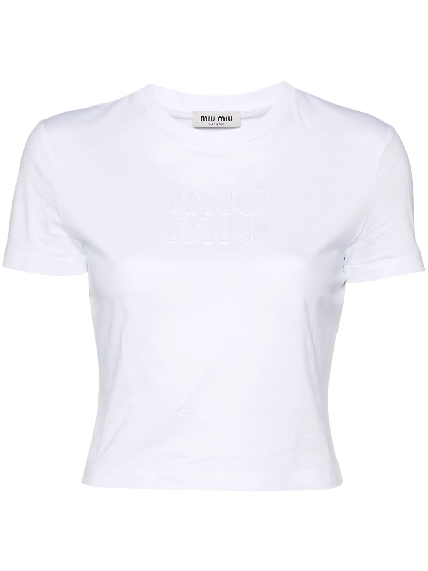 logo-patch cropped T-shirt