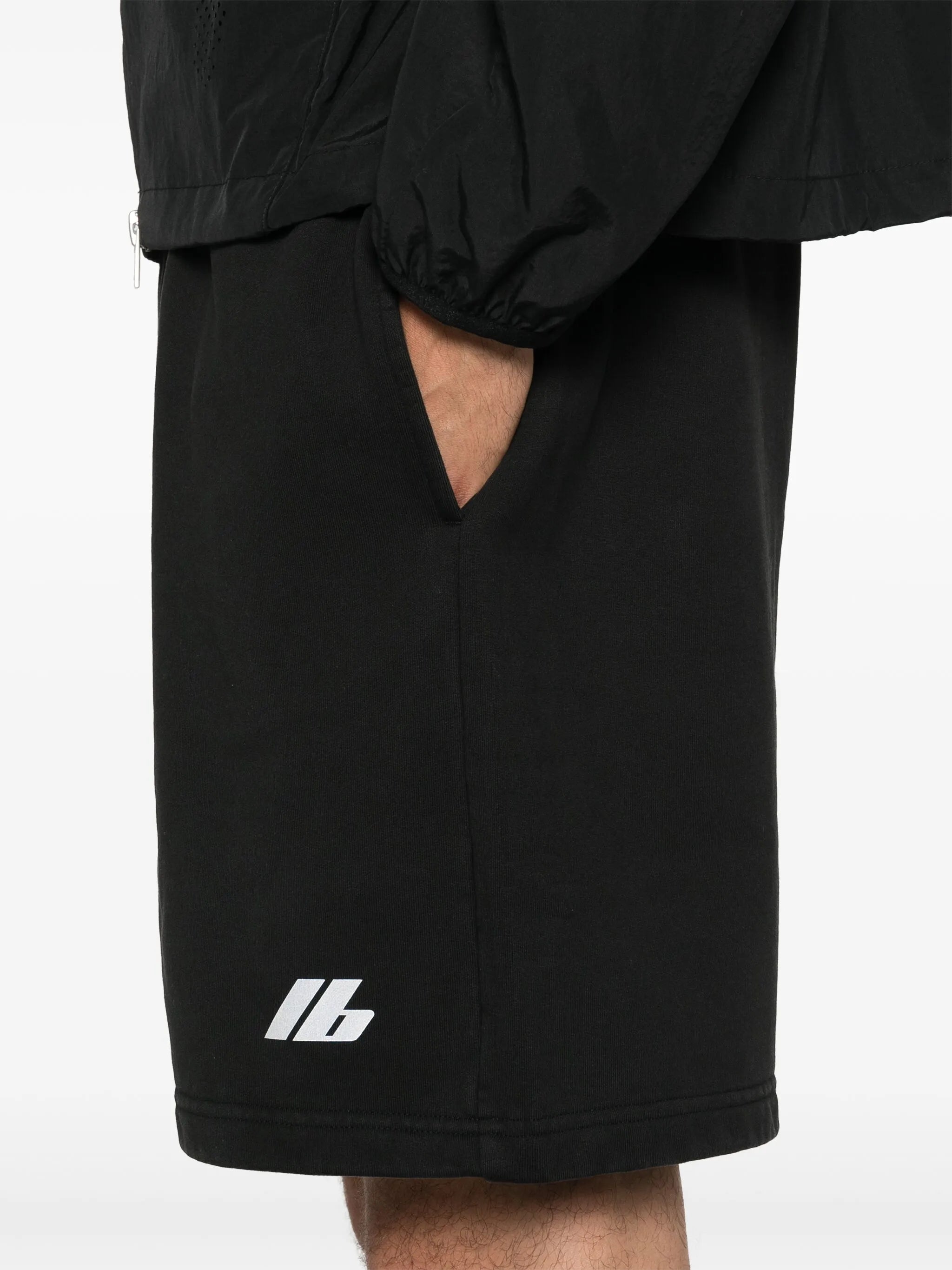 logo-print shorts