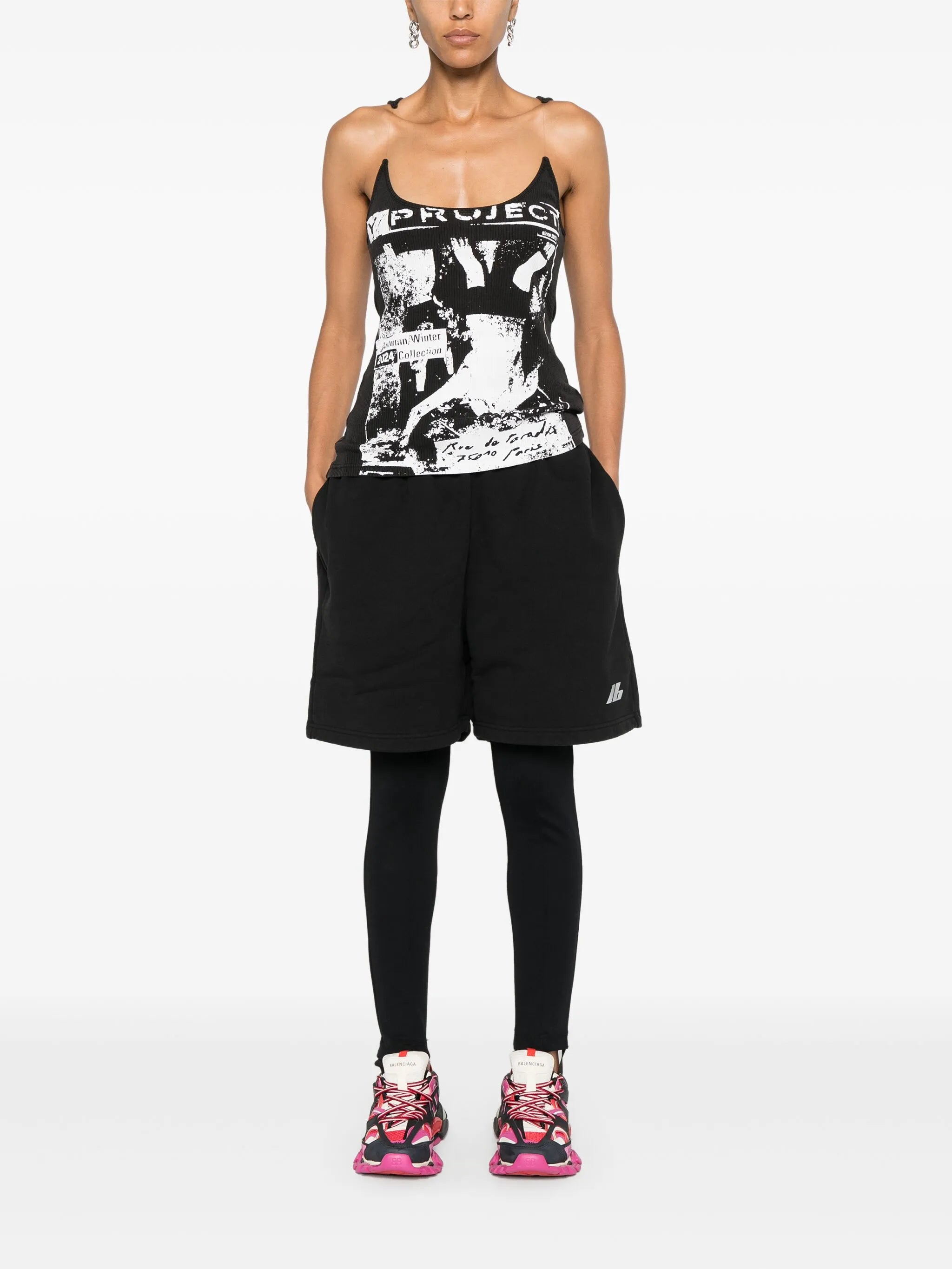 logo-print shorts