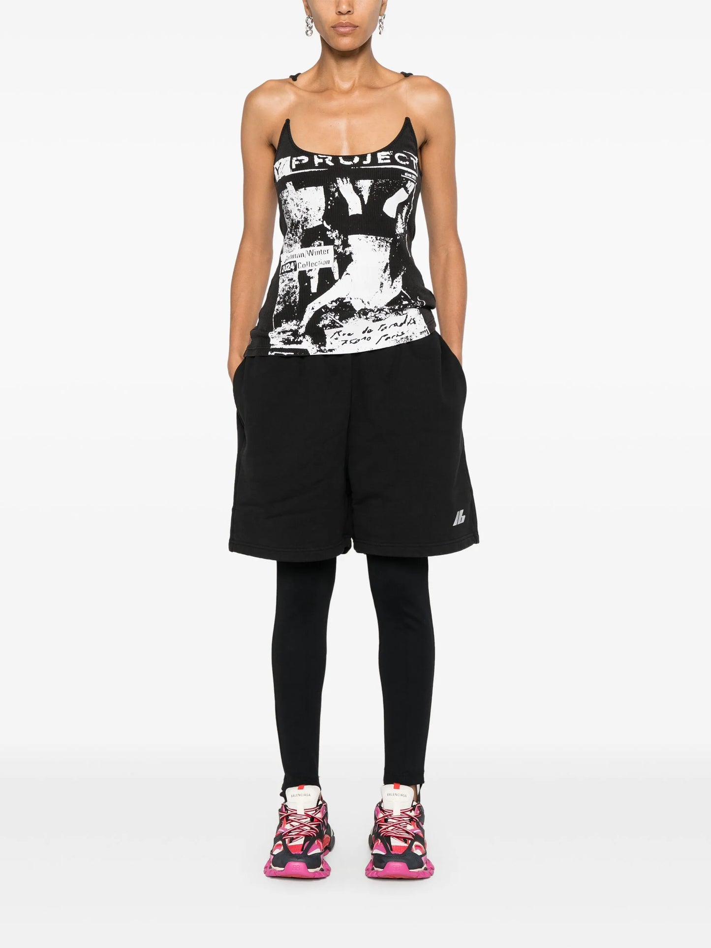 logo-print shorts