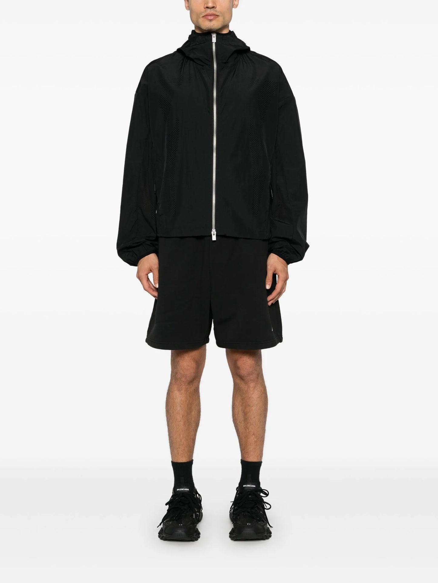 logo-print shorts
