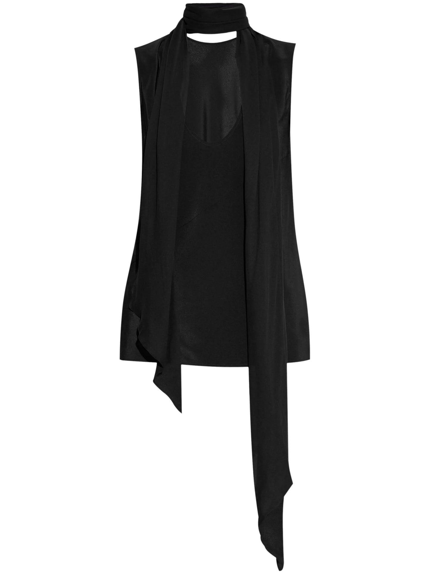 scarf sleeveless top
