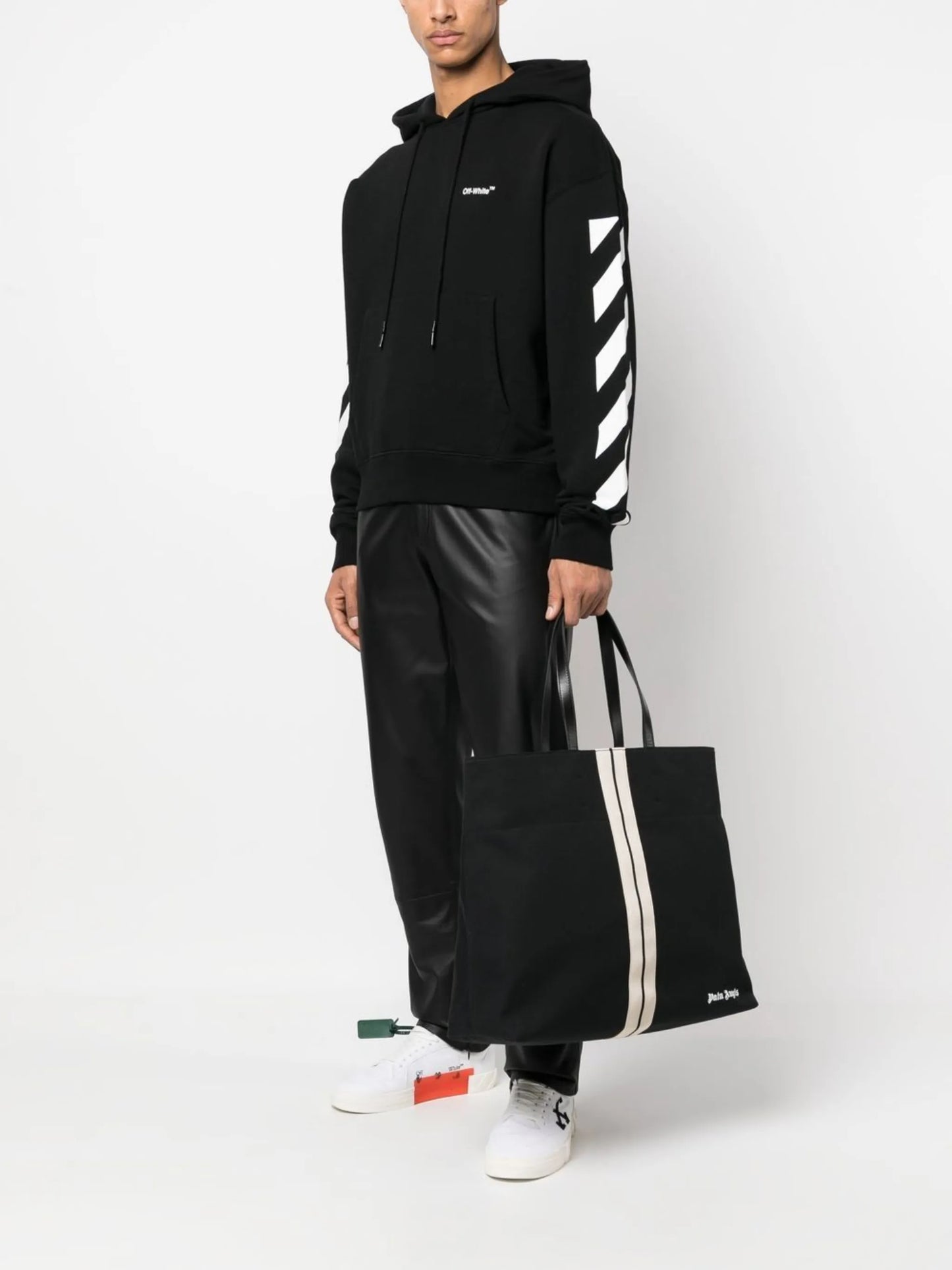 logo-print tote bag