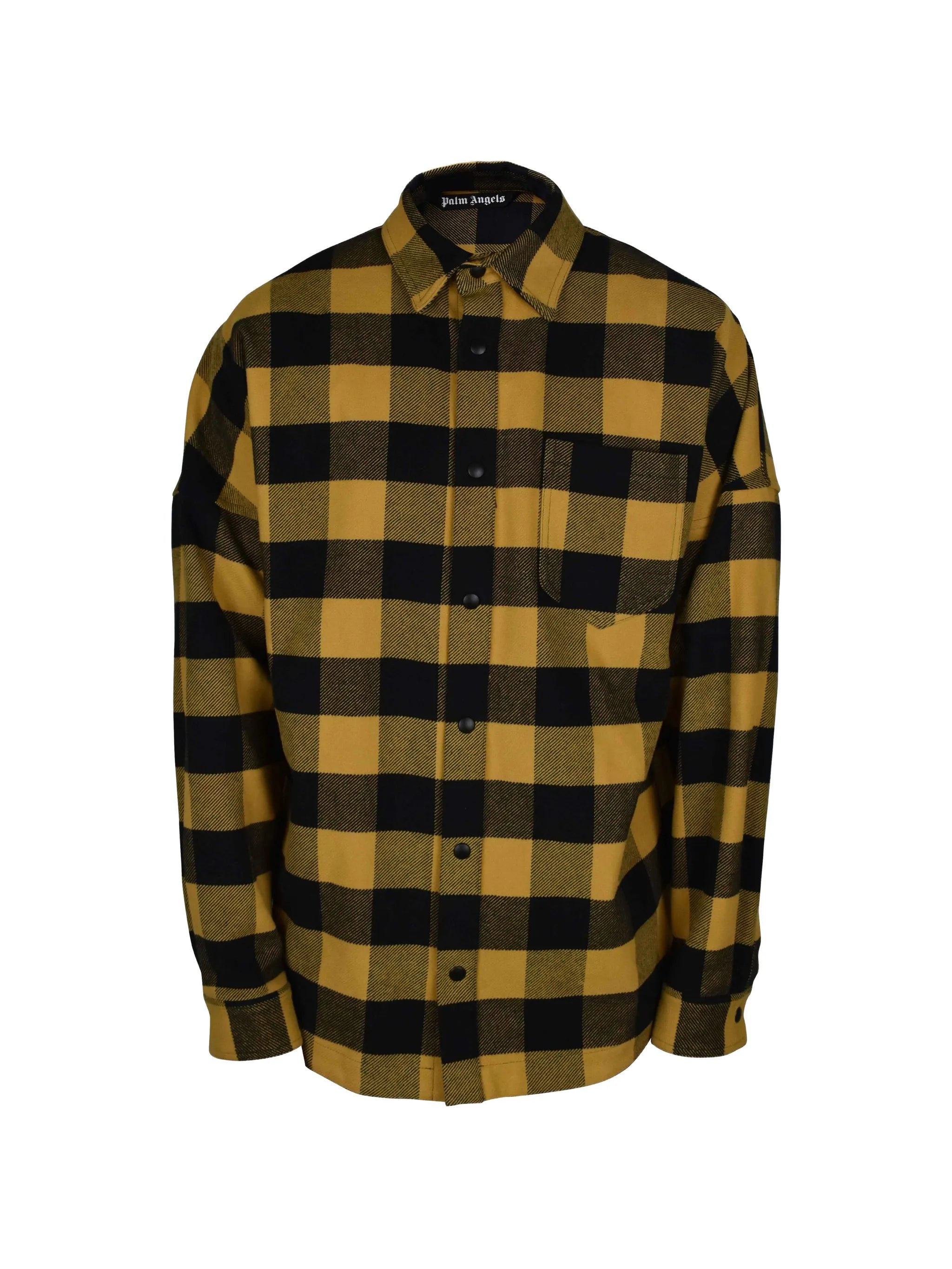 logo-detail checked overshirt
