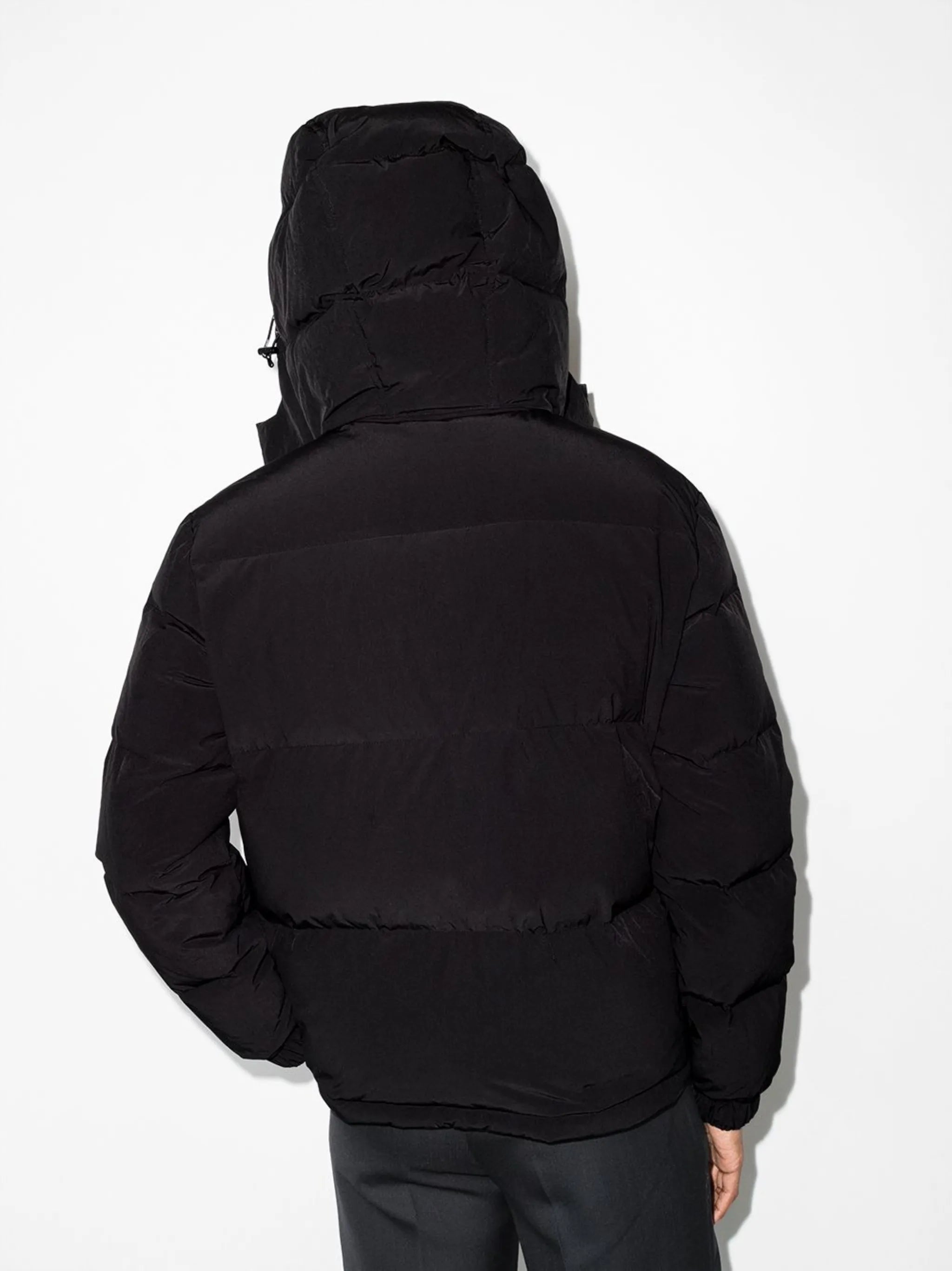 logo-patch puffer coat