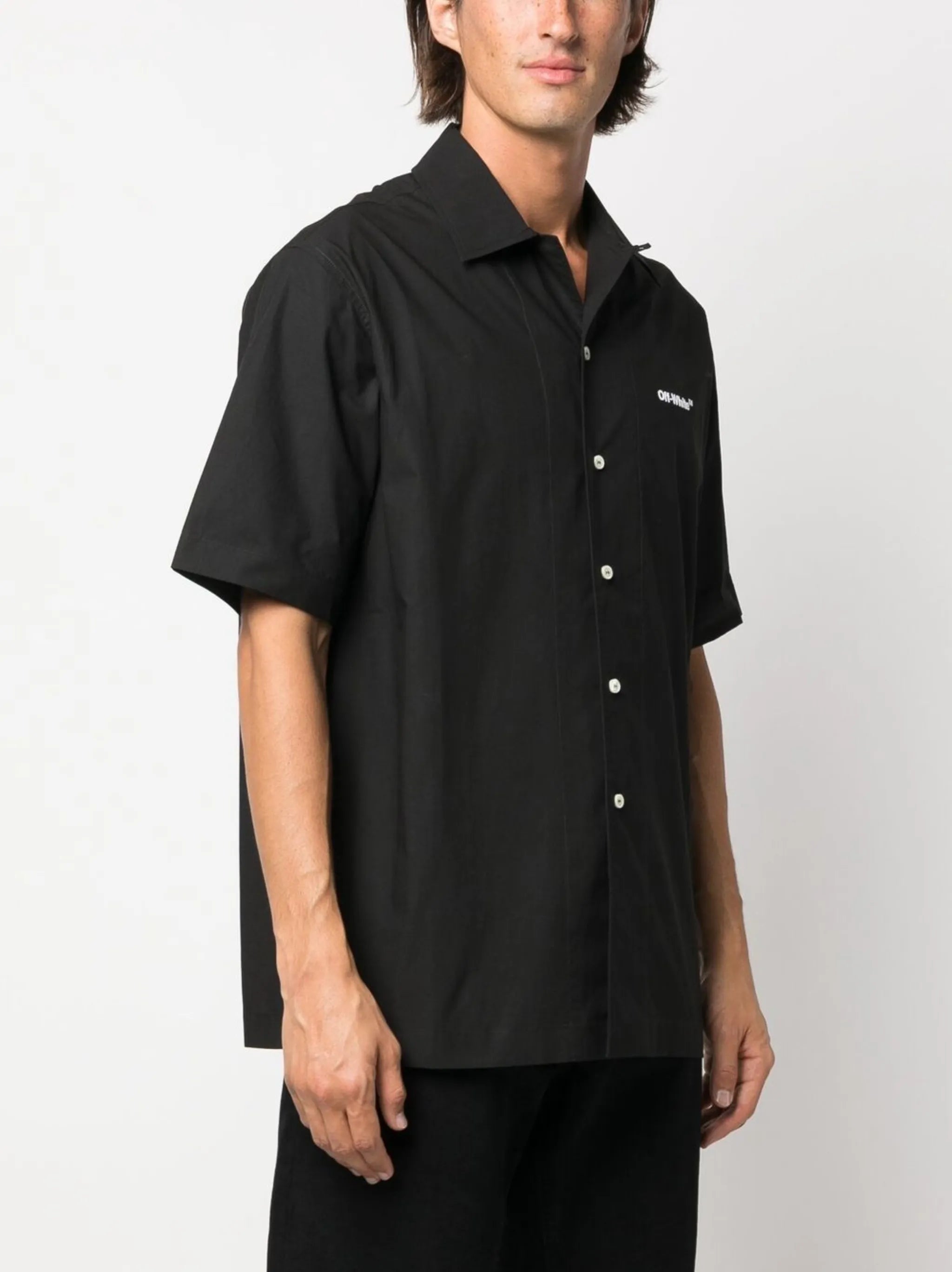 embroidered-logo cotton shirt