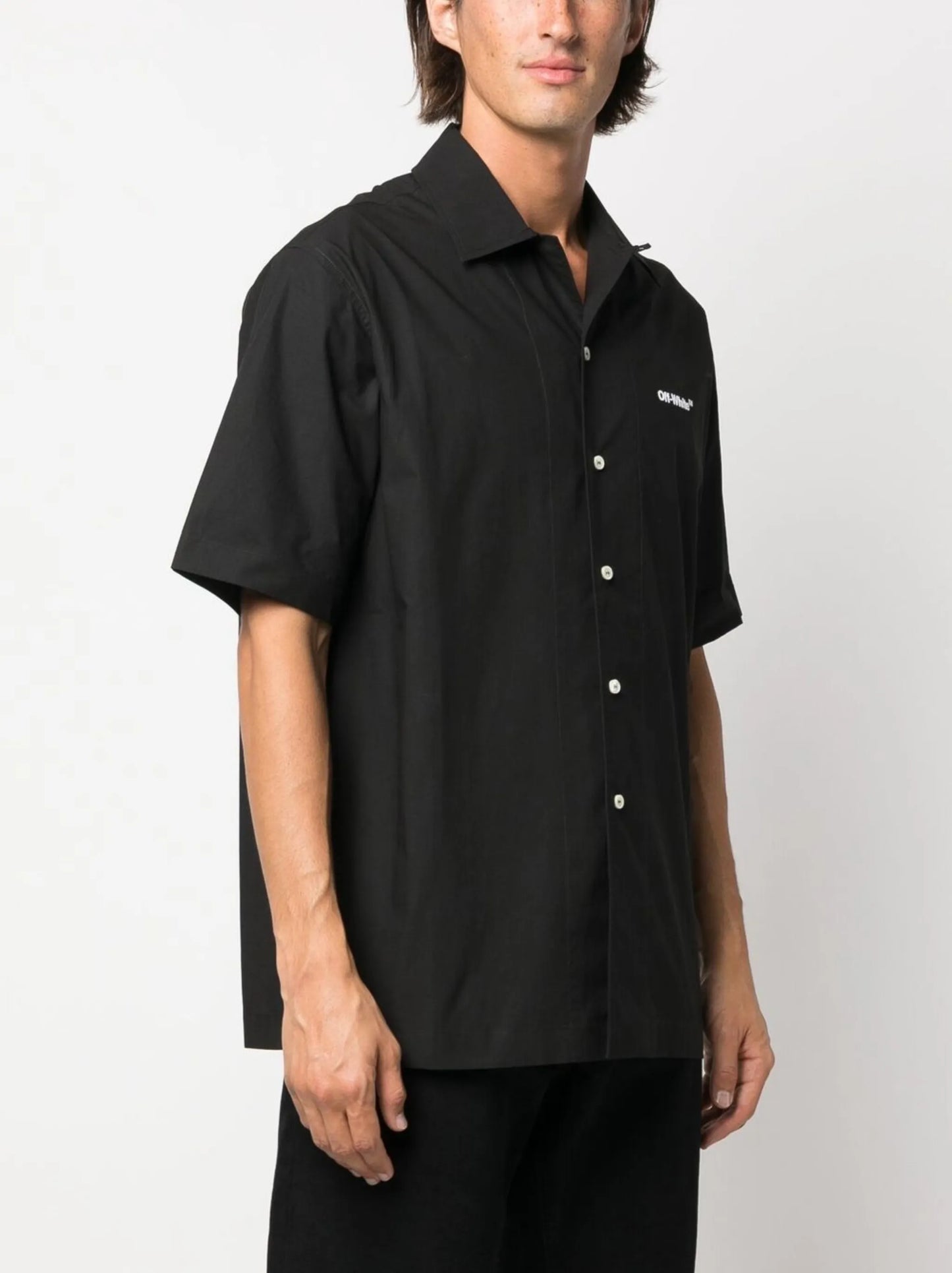 embroidered-logo cotton shirt