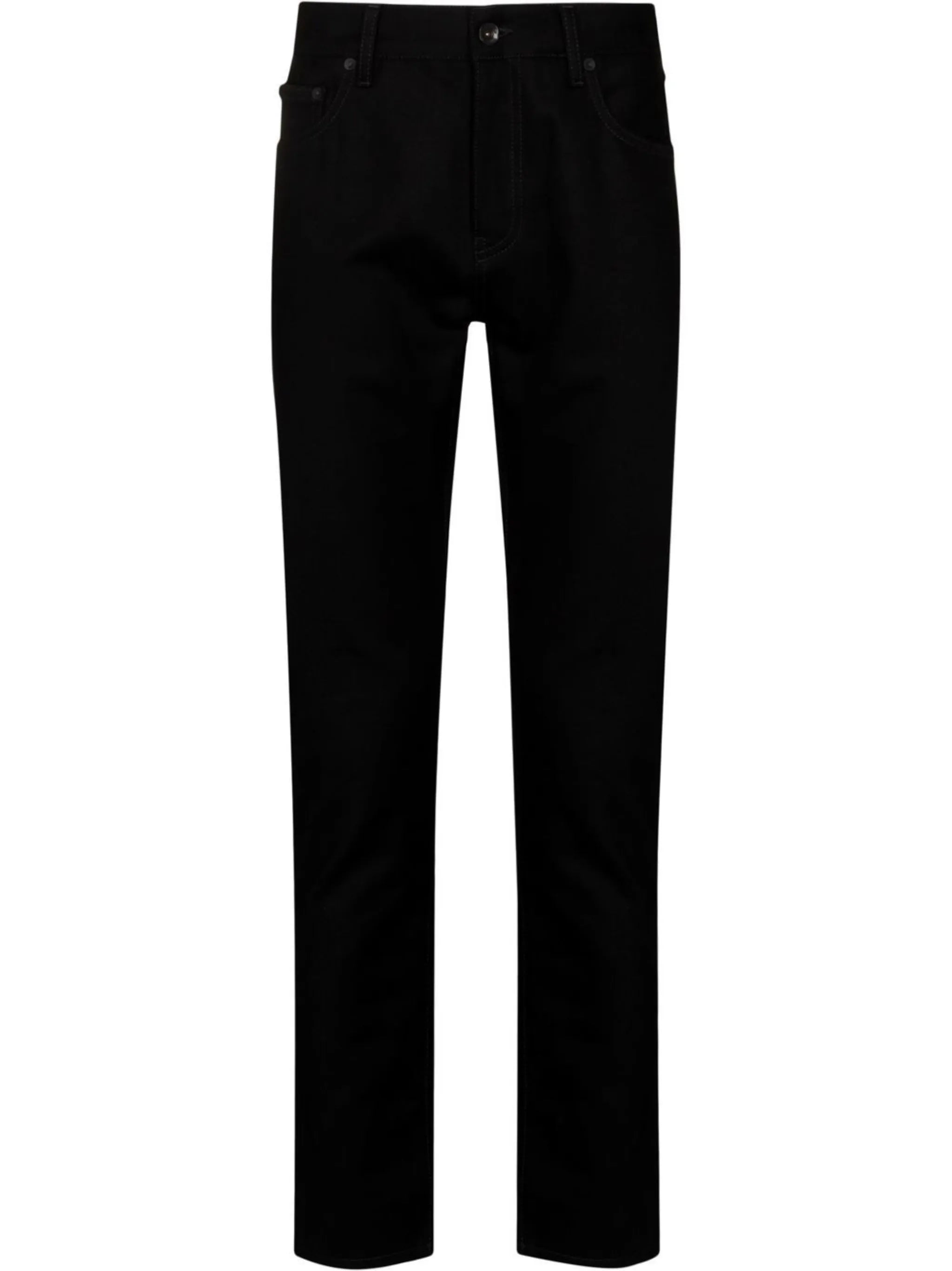 Diag-stripe straight leg jeans