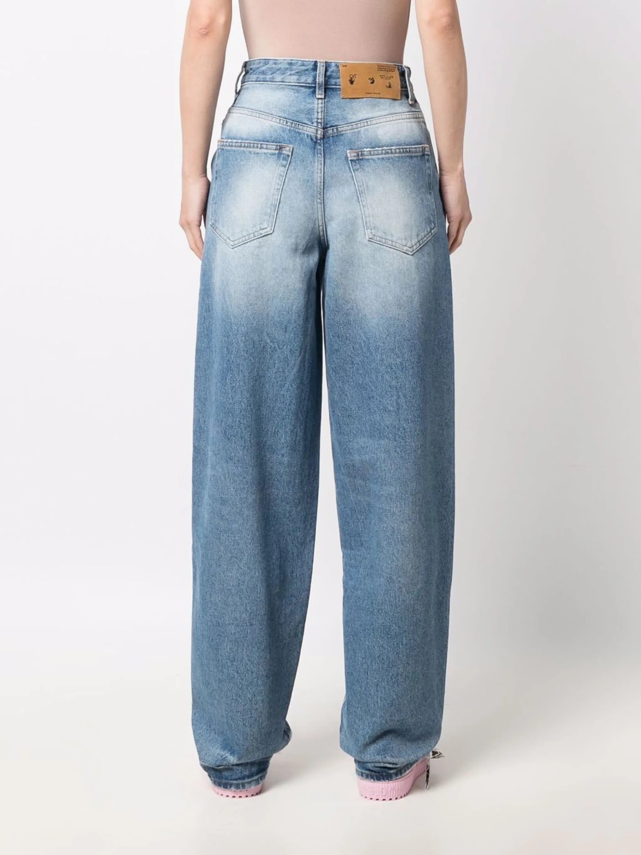 high-rise wide-leg jeans